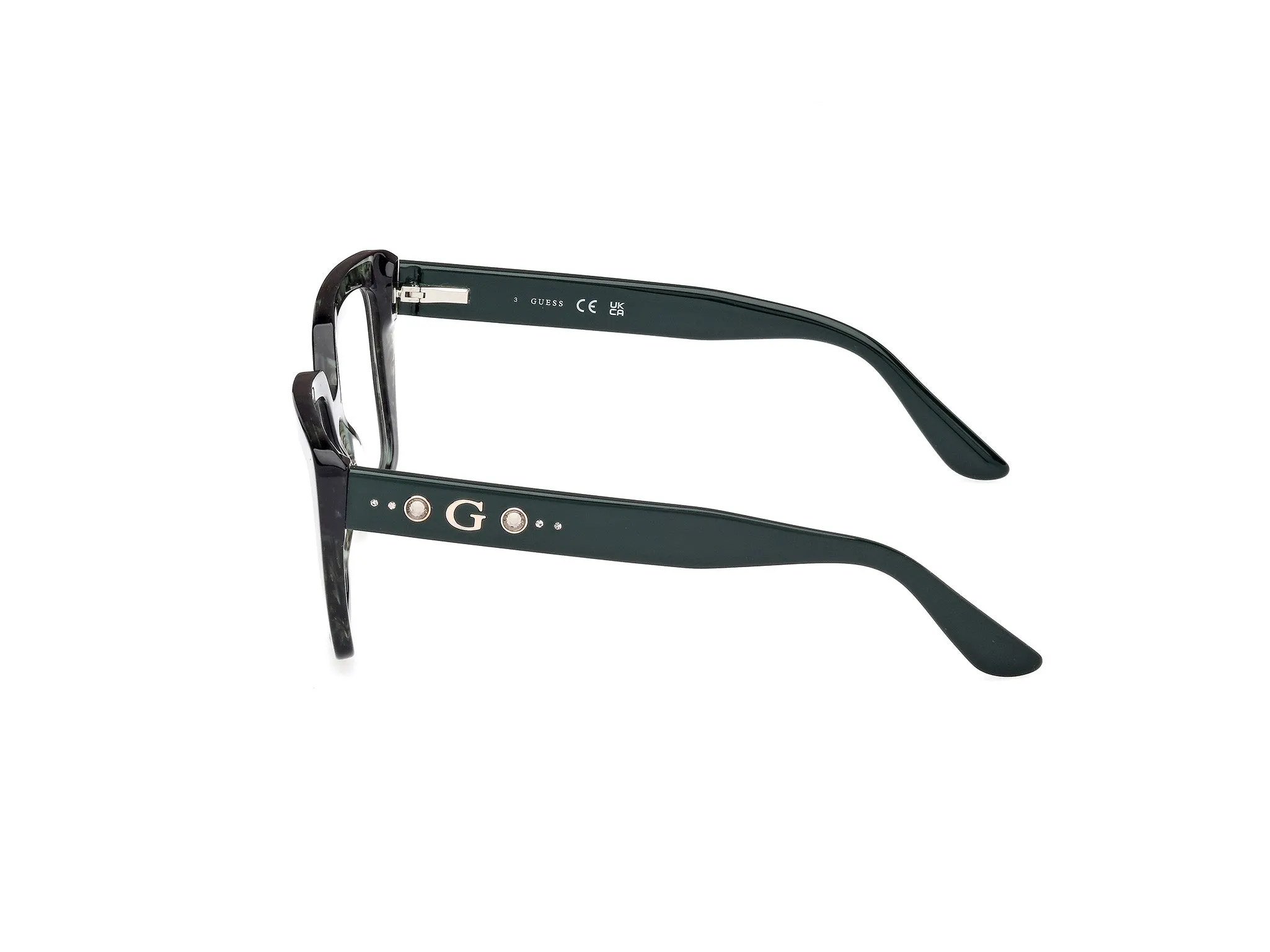 Guess GU50174 98 Montature da vista Acetato Verde Squadrata Normale - immagine 3