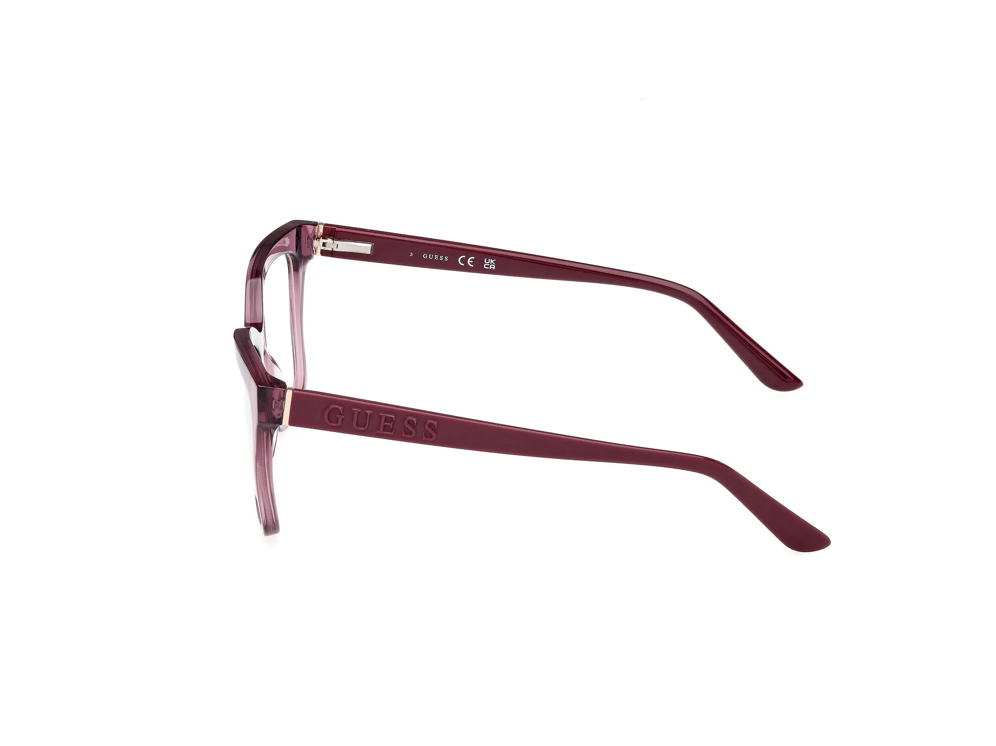 Guess GU50172 81 Montature da vista Acetato Viola Squadrata Normale - immagine 3