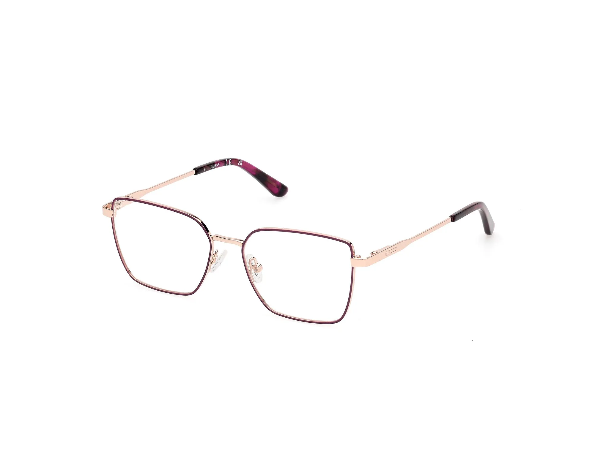 Guess GU50168 83 Montature da vista Metallo Viola Geometrica Normale - immagine 1