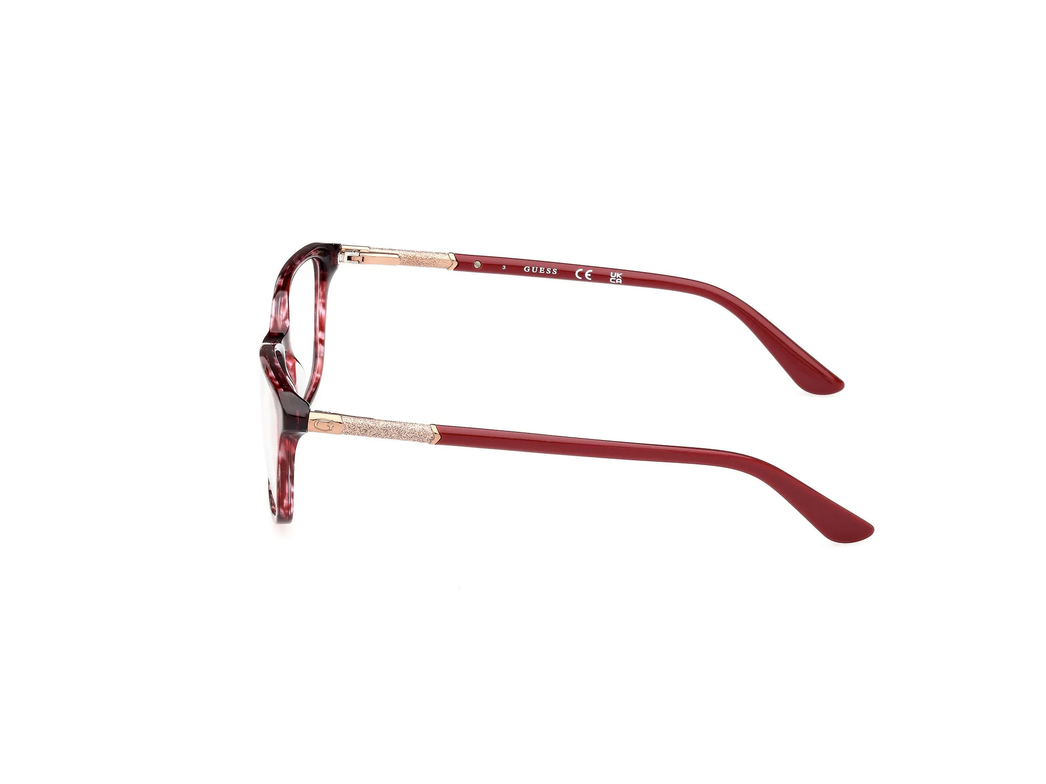 Guess GU2658-N 66 Montature da vista Acetato Rosso Squadrata Normale - immagine 3