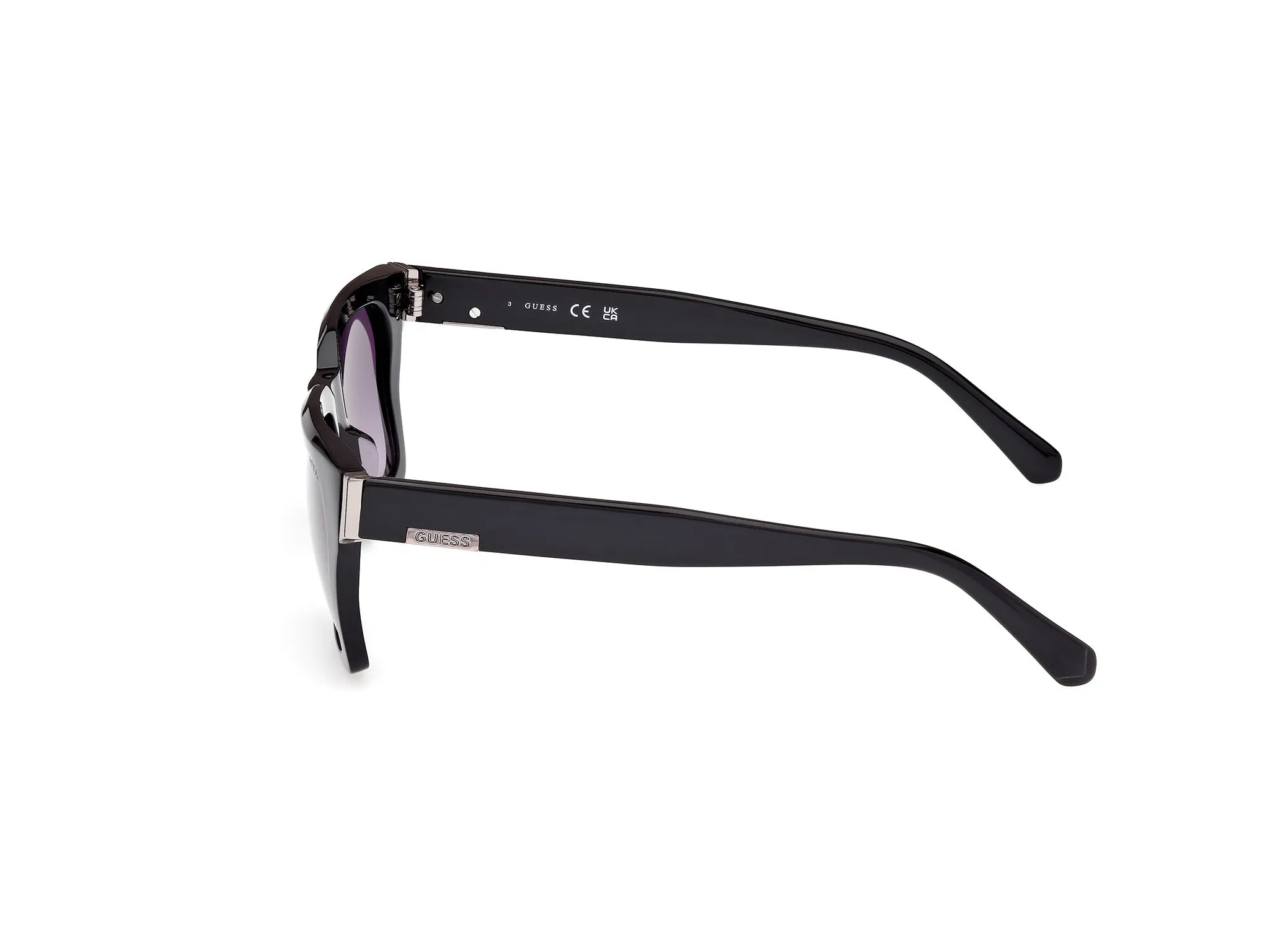 Guess GU00172 01B Occhiali da sole Acetato Nero Fumo Squadrata Normale - immagine 3
