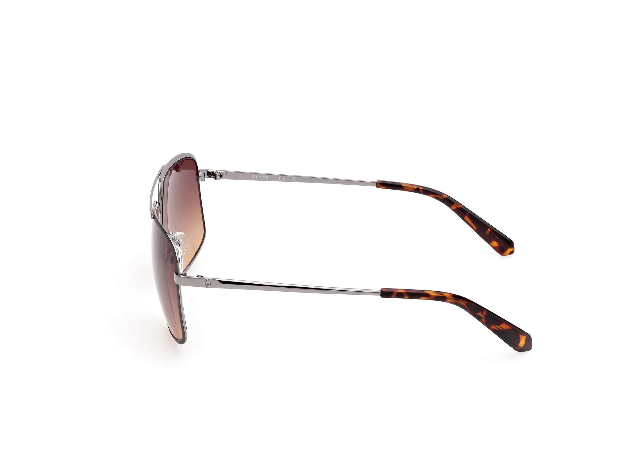 Guess GU00167 09F Occhiali da sole Metallo Antracite Marrone Squadrata Normale - immagine 3