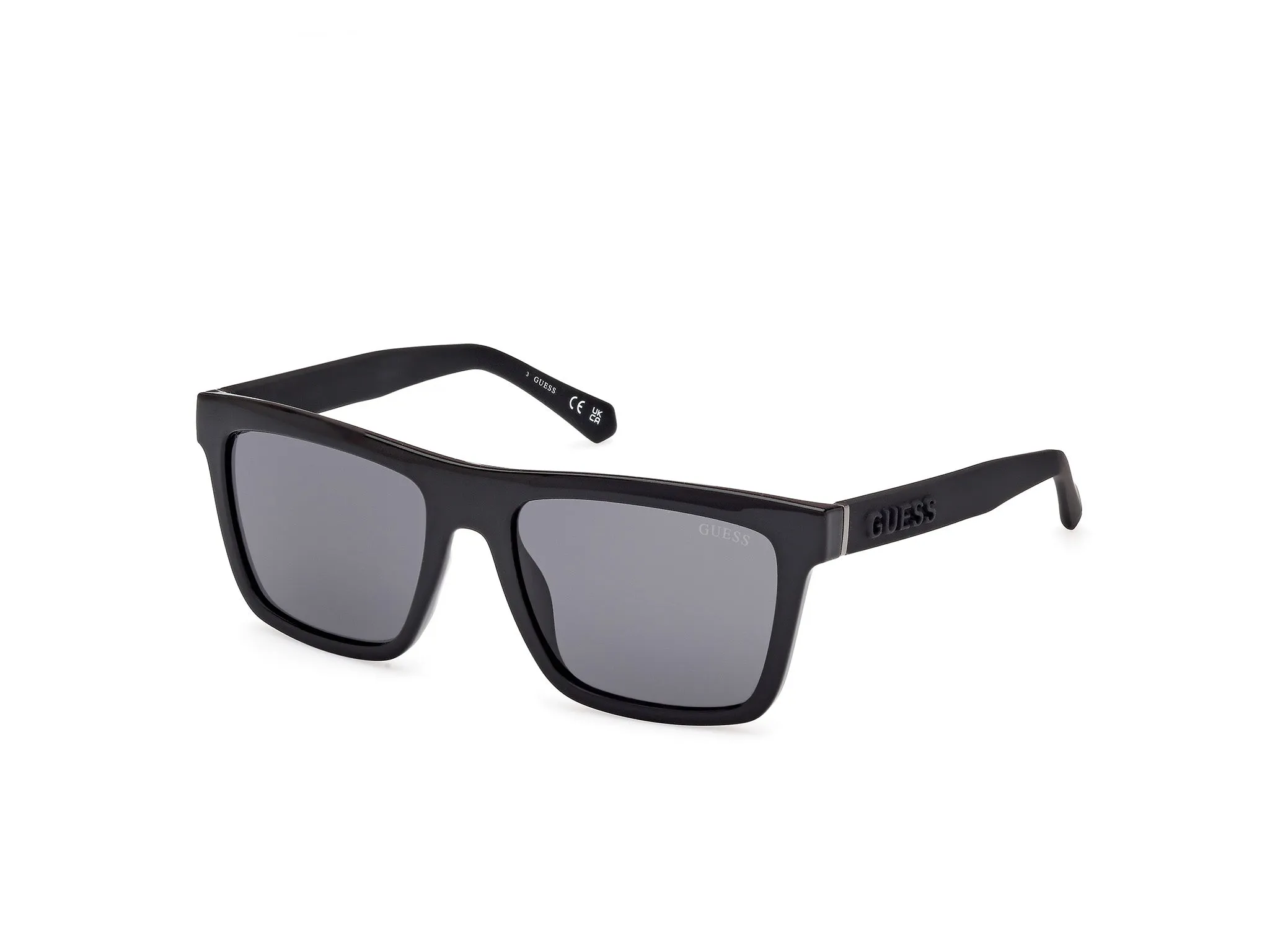 Guess GU00166 01A Occhiali da sole Iniettato Nero Fumo Squadrata Normale - immagine 1