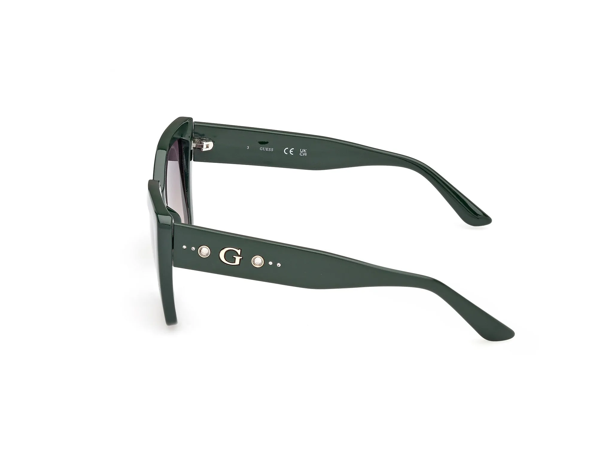 Guess GU00162 96B Occhiali da sole Iniettato Verde Fumo Farfalla Normale - immagine 3
