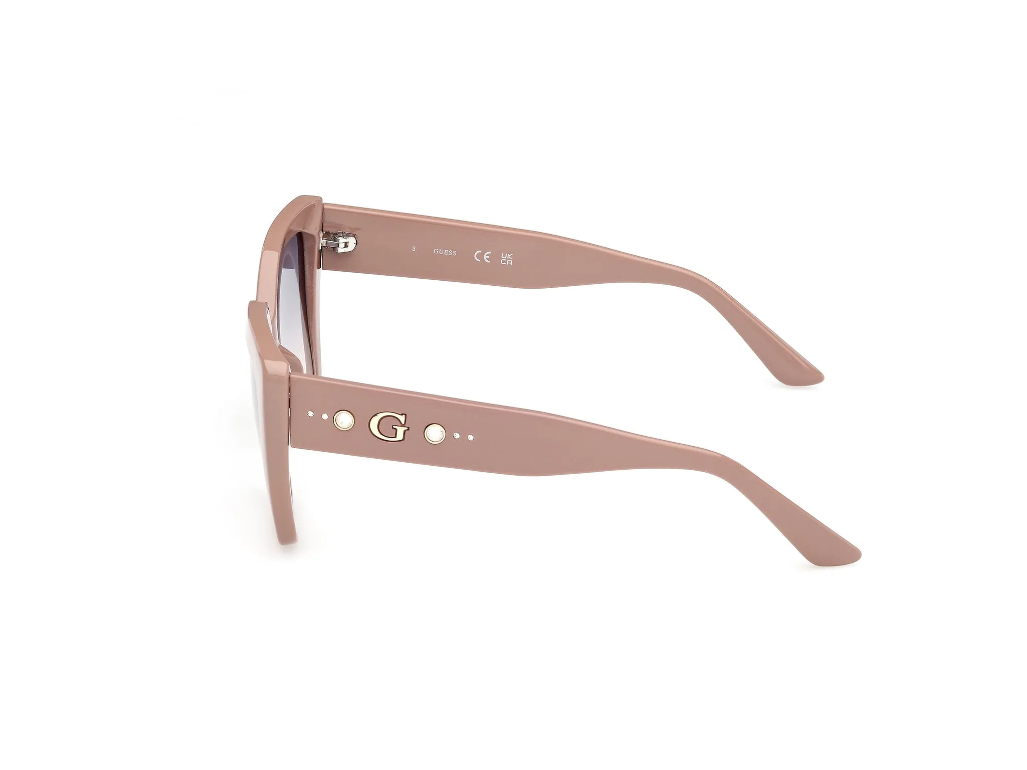 Guess GU00162 57W Occhiali da sole Iniettato Beige Blu Farfalla Normale - immagine 3