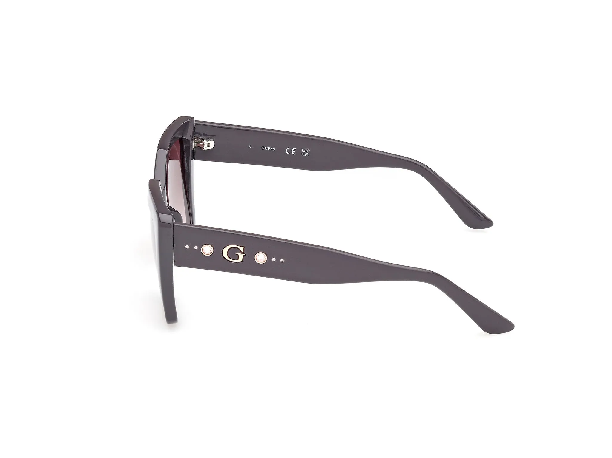 Guess GU00162 20F Occhiali da sole Iniettato Grigio Marrone Farfalla Normale - immagine 3
