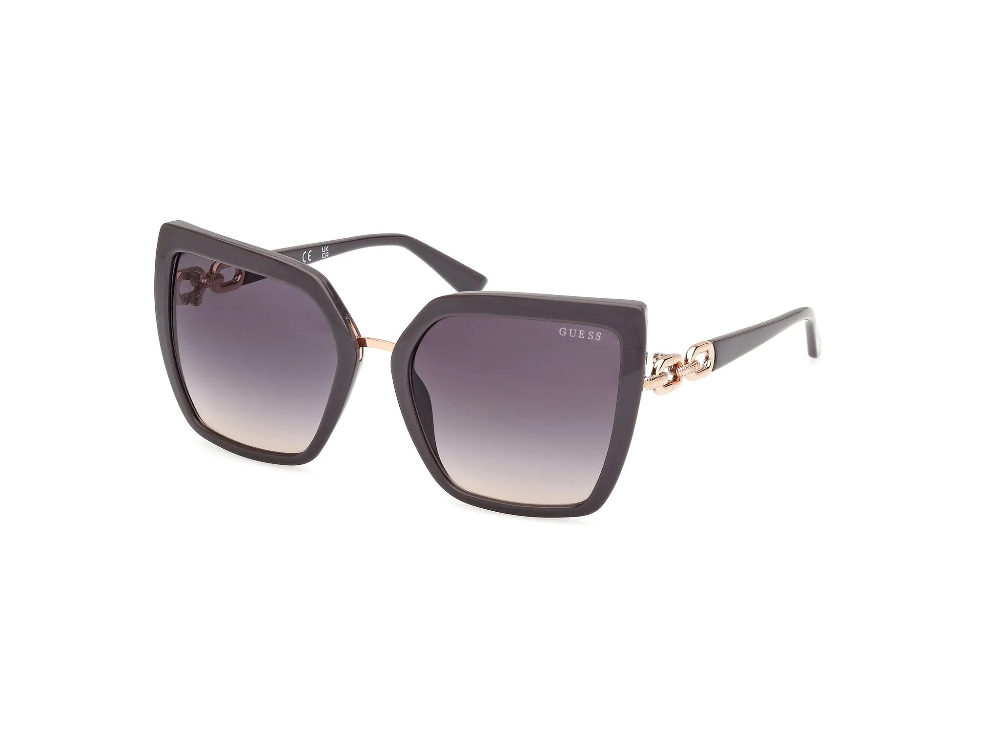 Guess GU00160 20B Occhiali da sole Iniettato Grigio Fumo Farfalla Normale - immagine 1