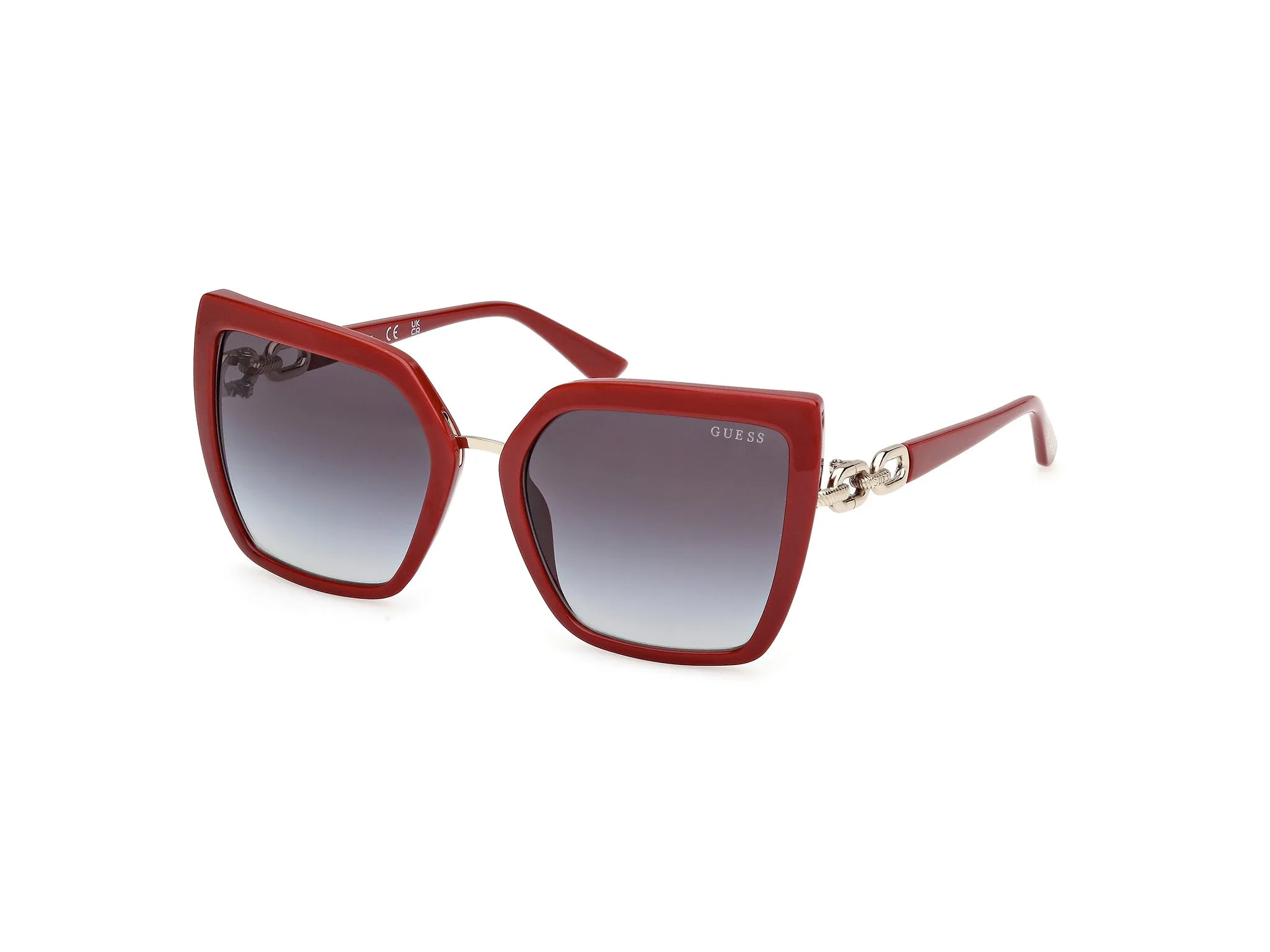Guess GU00160 66B Occhiali da sole Iniettato Rosso Fumo Farfalla Normale - immagine 1