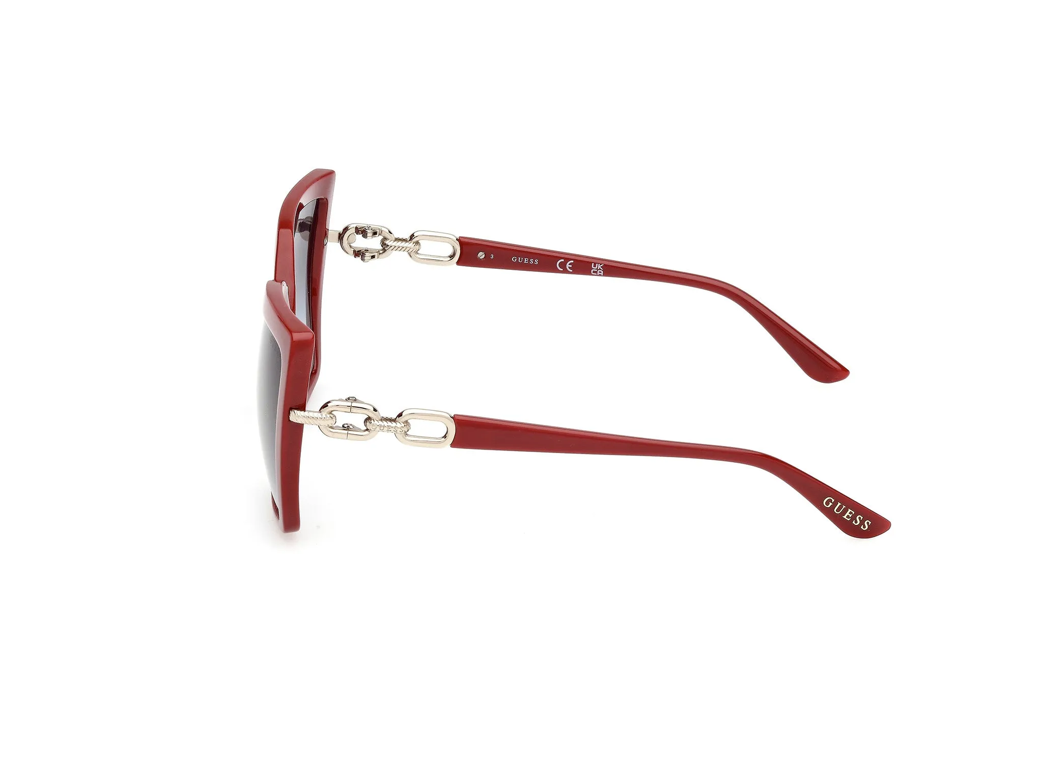 Guess GU00160 66B Occhiali da sole Iniettato Rosso Fumo Farfalla Normale - immagine 3