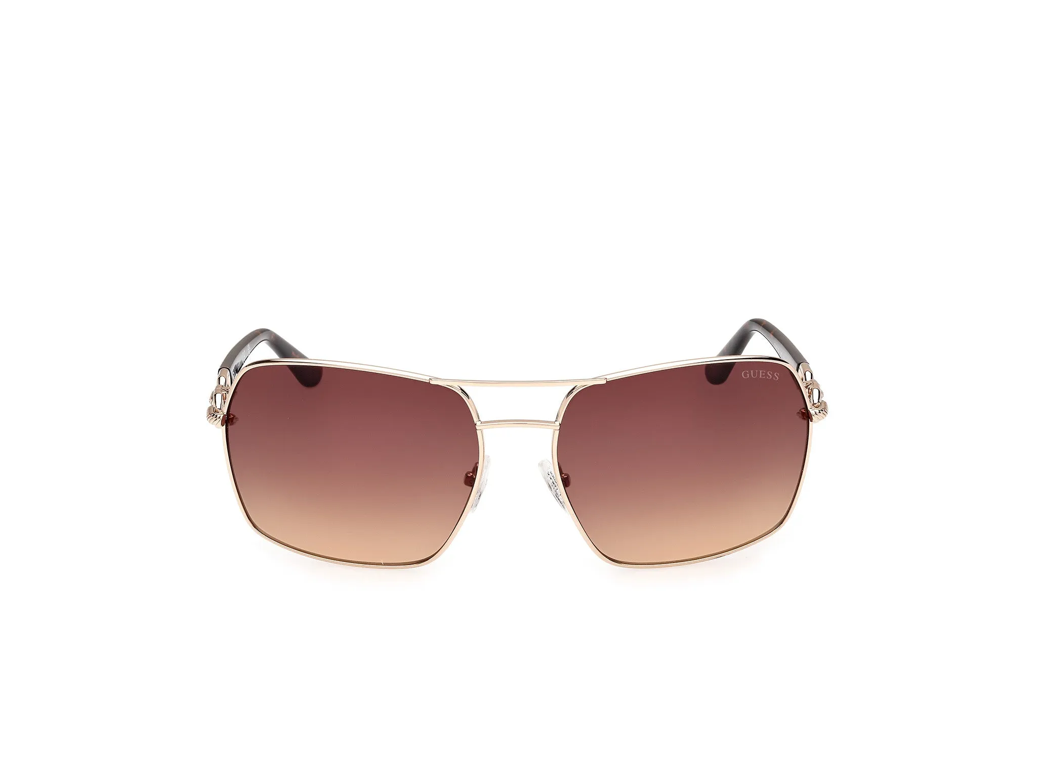 Guess GU00159 33F Occhiali da sole Metallo Oro Marrone Squadrata Normale - immagine 2