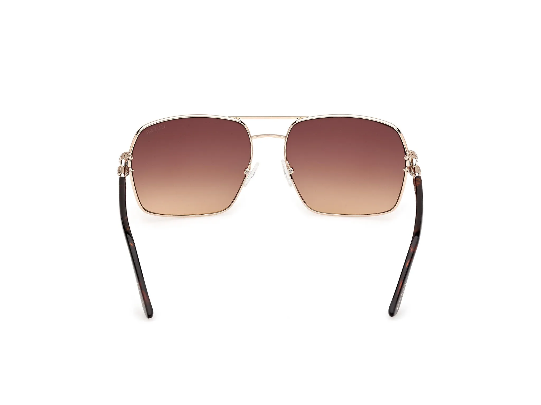 Guess GU00159 33F Occhiali da sole Metallo Oro Marrone Squadrata Normale - immagine 4