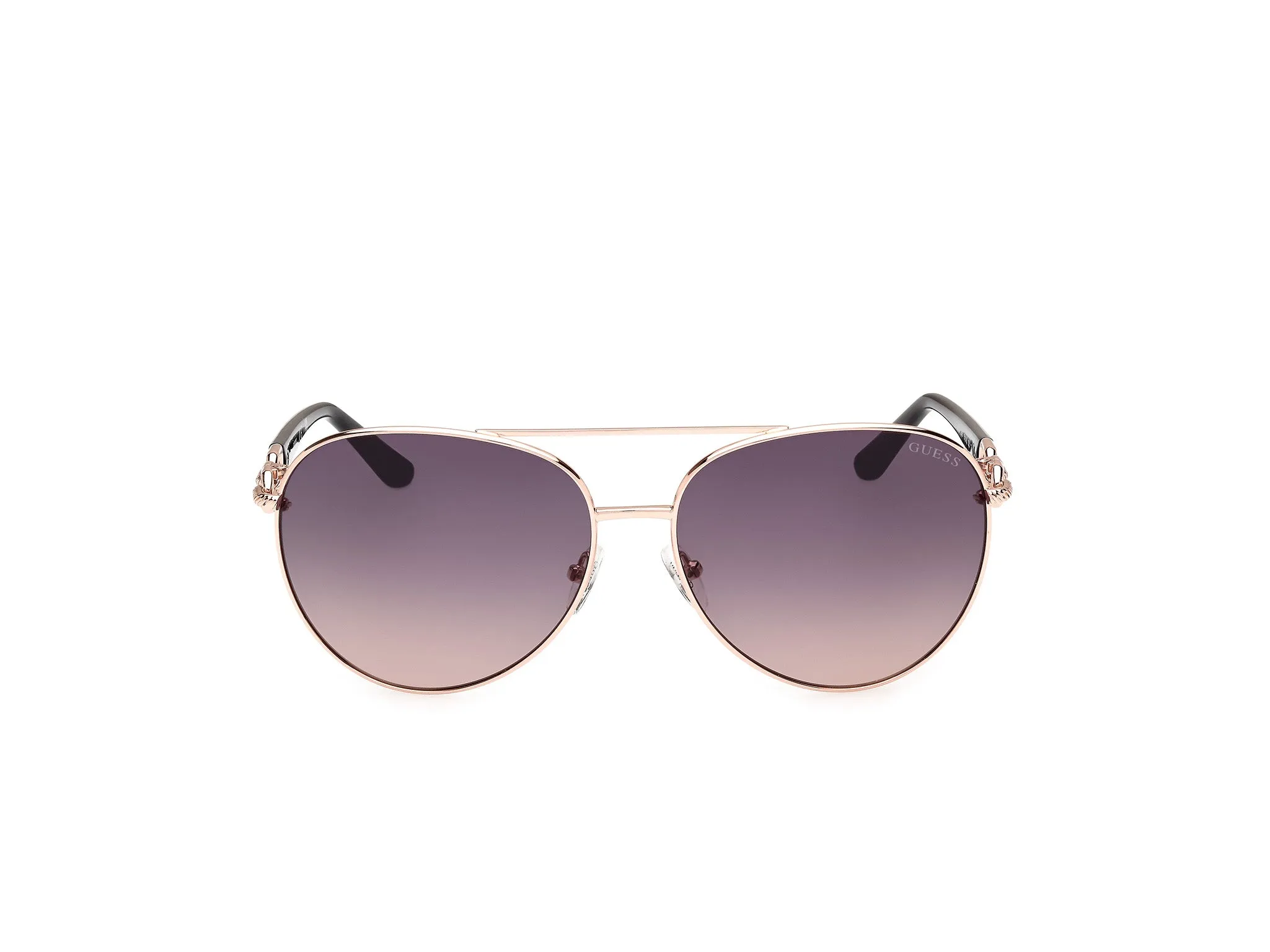 Guess GU00158 28B Occhiali da sole Metallo Oro Fumo Pilot Normale - immagine 2