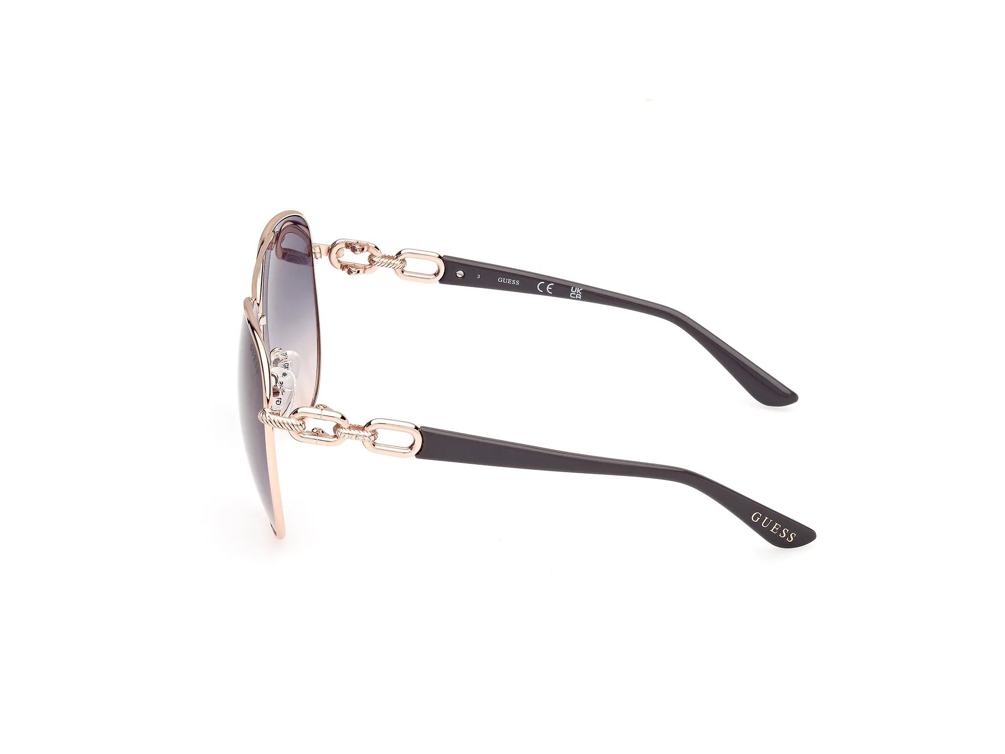 Guess GU00158 28W Occhiali da sole Metallo Oro Blu Pilot Normale - immagine 3