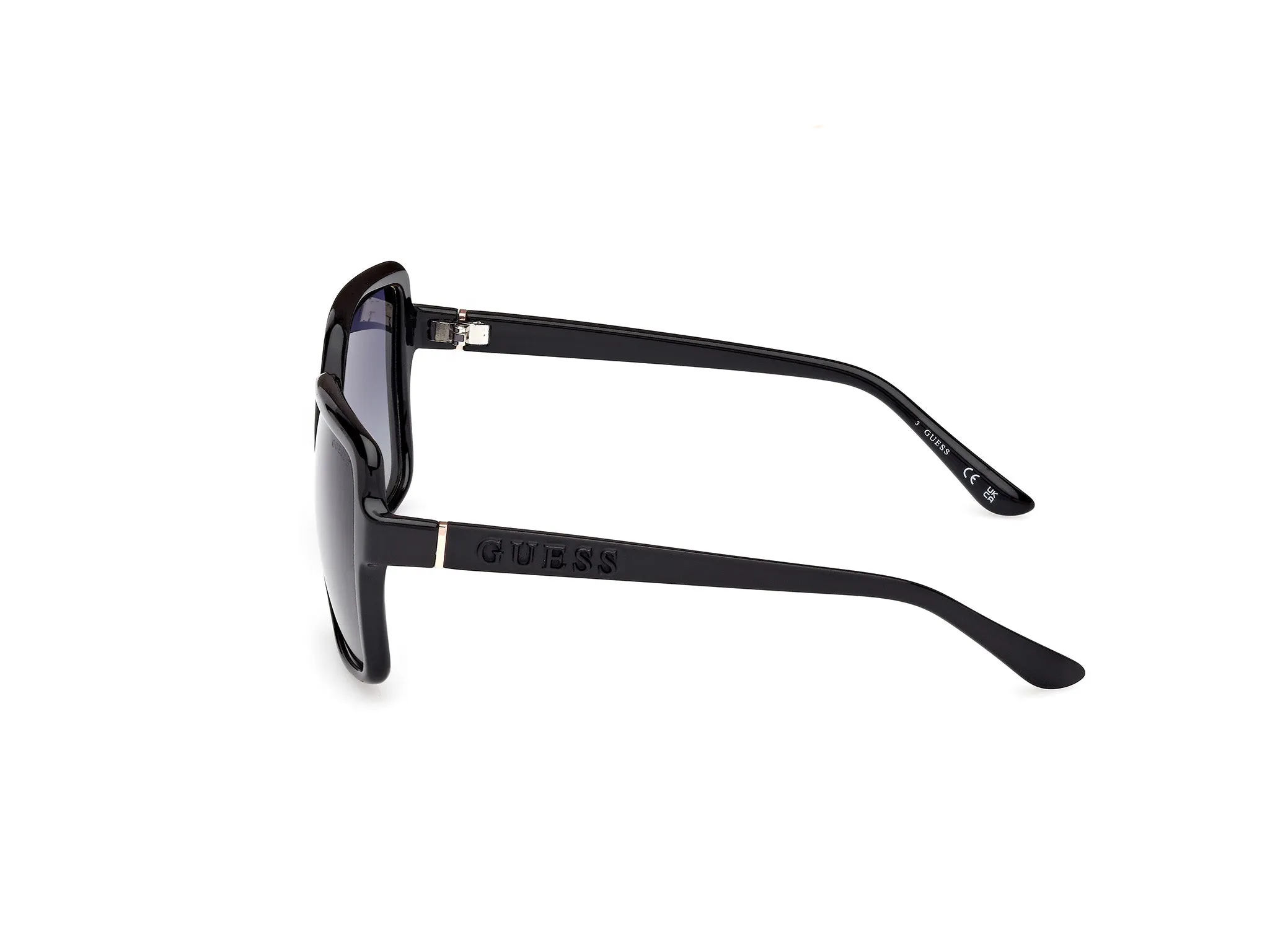 Guess GU00157 01D Occhiali da sole Iniettato Nero Fumo Squadrata Polarizzata - immagine 3
