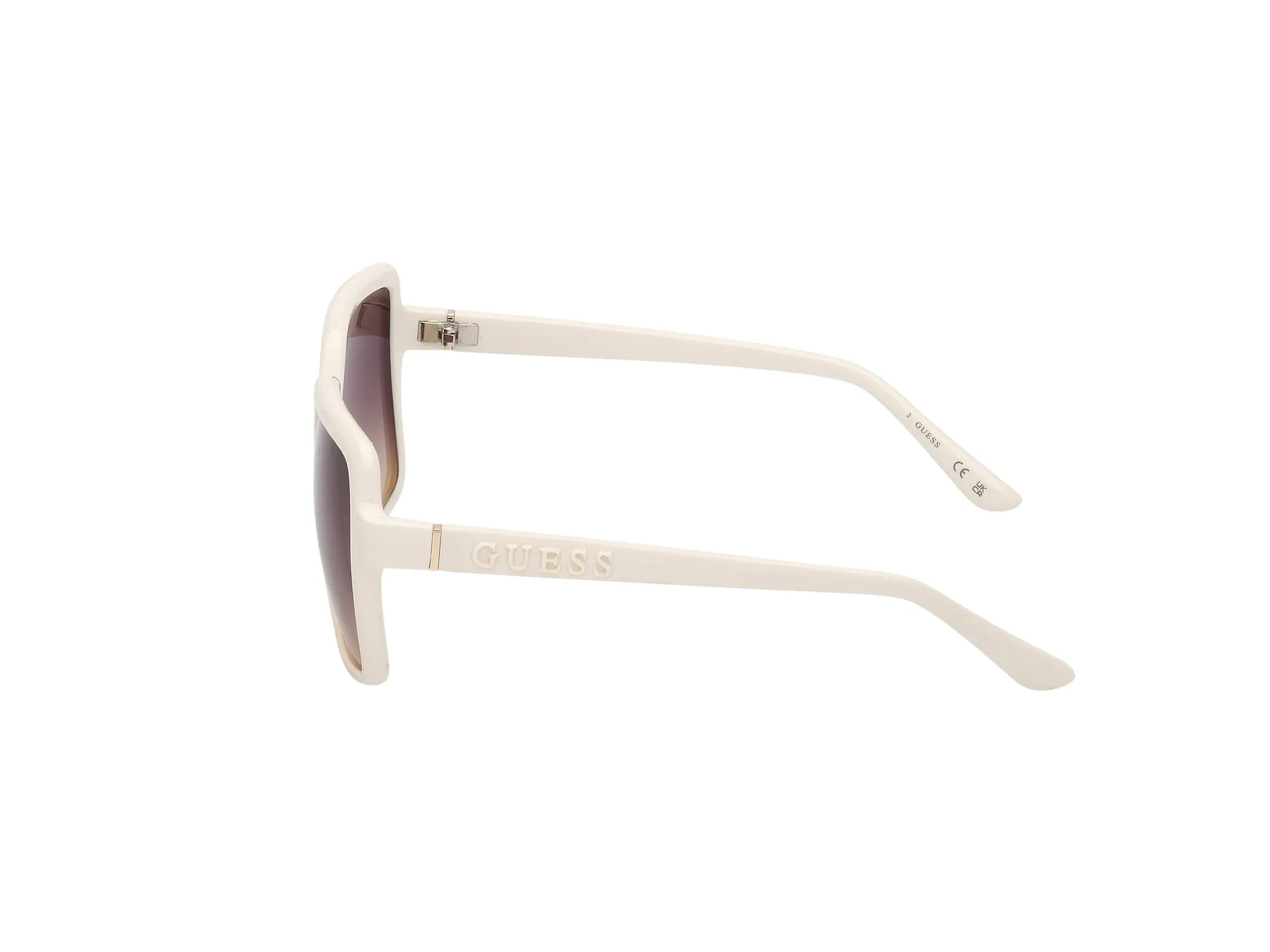 Guess GU00157 21B Occhiali da sole Iniettato Bianco Fumo Squadrata Normale - immagine 3