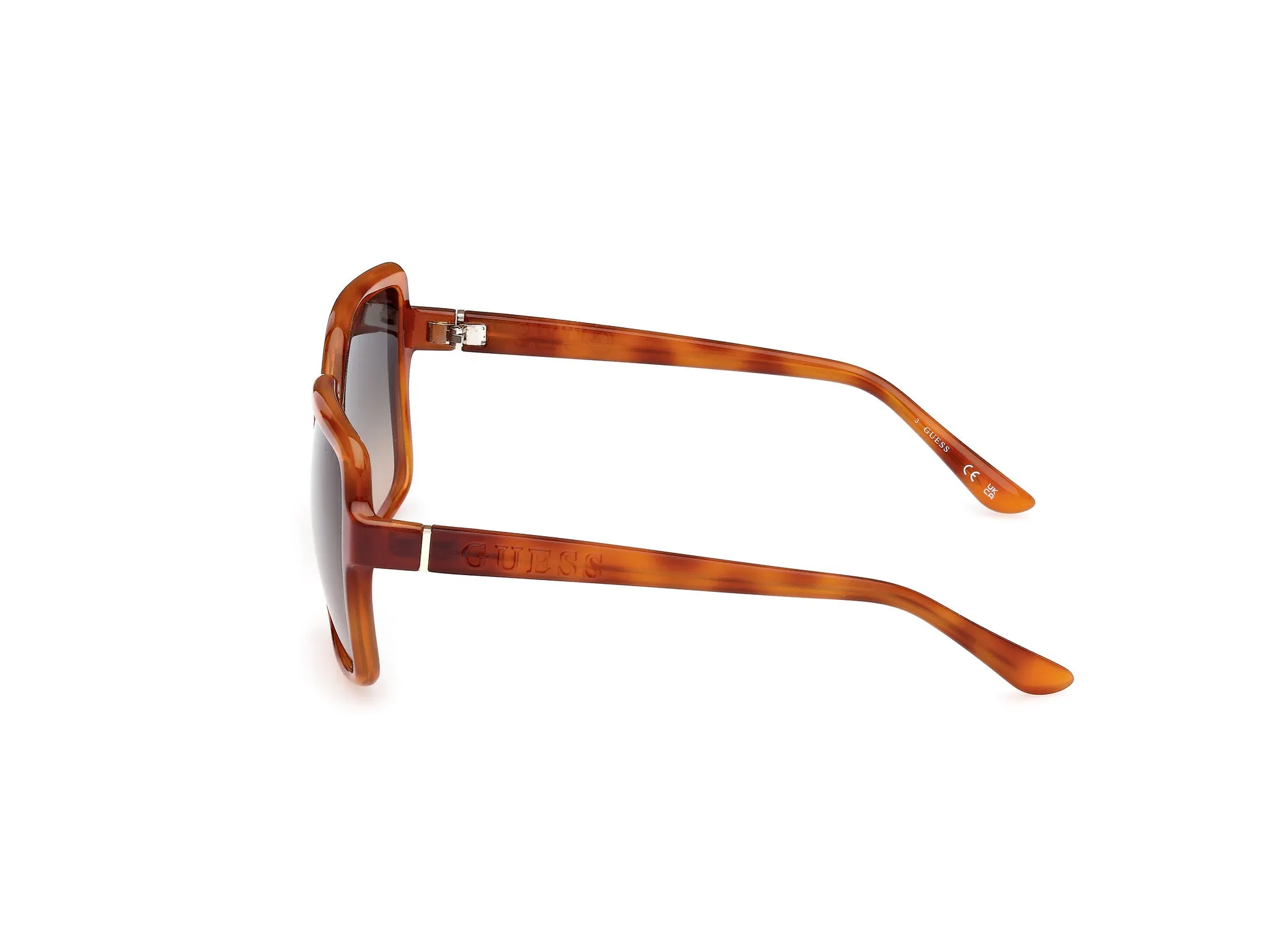 Guess GU00157 53P Occhiali da sole Iniettato Havana Verde Squadrata Normale - immagine 3