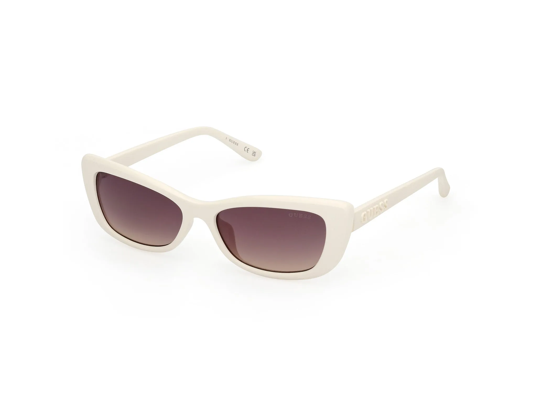 Guess GU00156-H 21B Occhiali da sole Iniettato Bianco Fumo Squadrata Normale - immagine 1