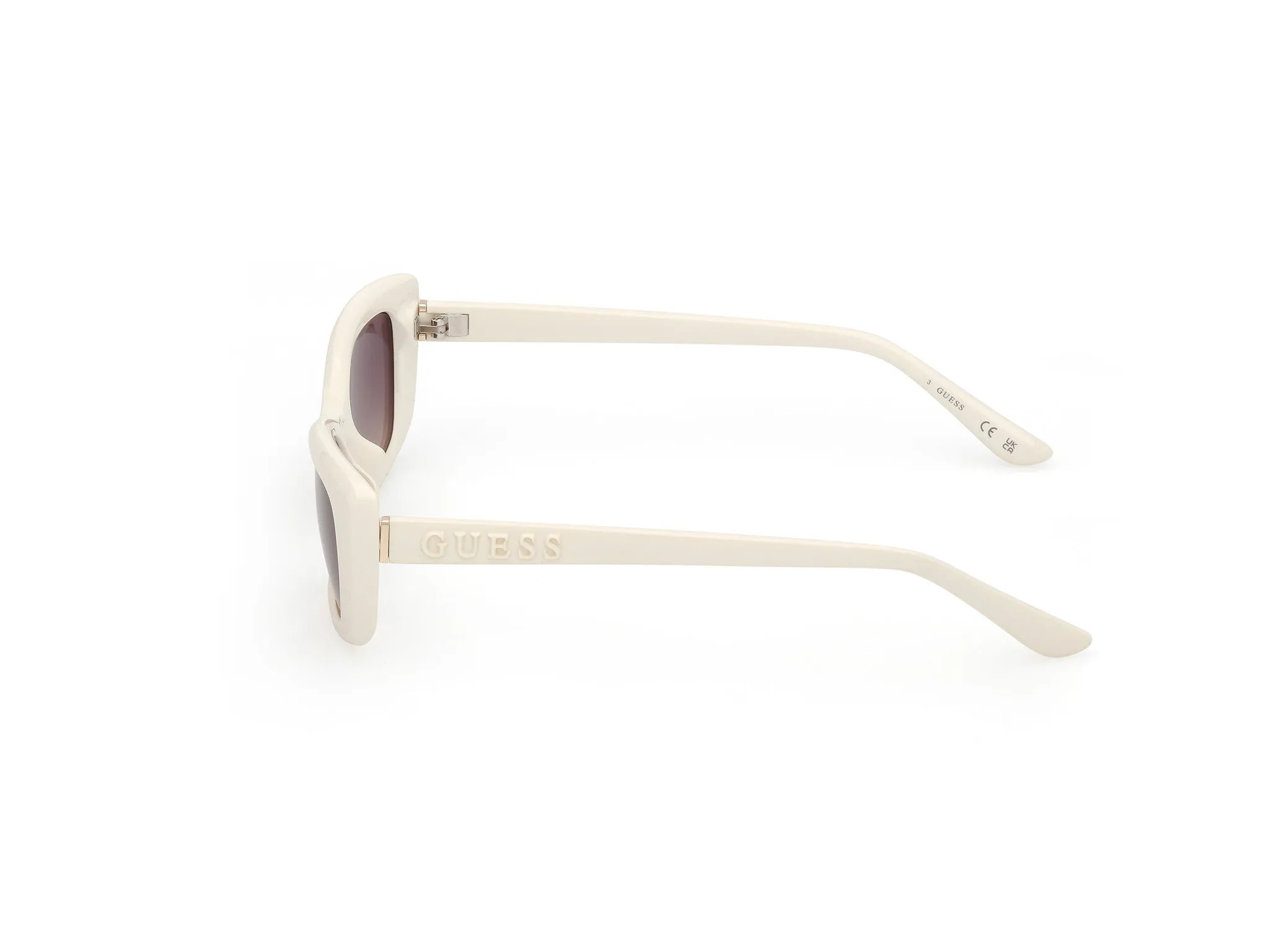 Guess GU00156-H 21B Occhiali da sole Iniettato Bianco Fumo Squadrata Normale - immagine 3