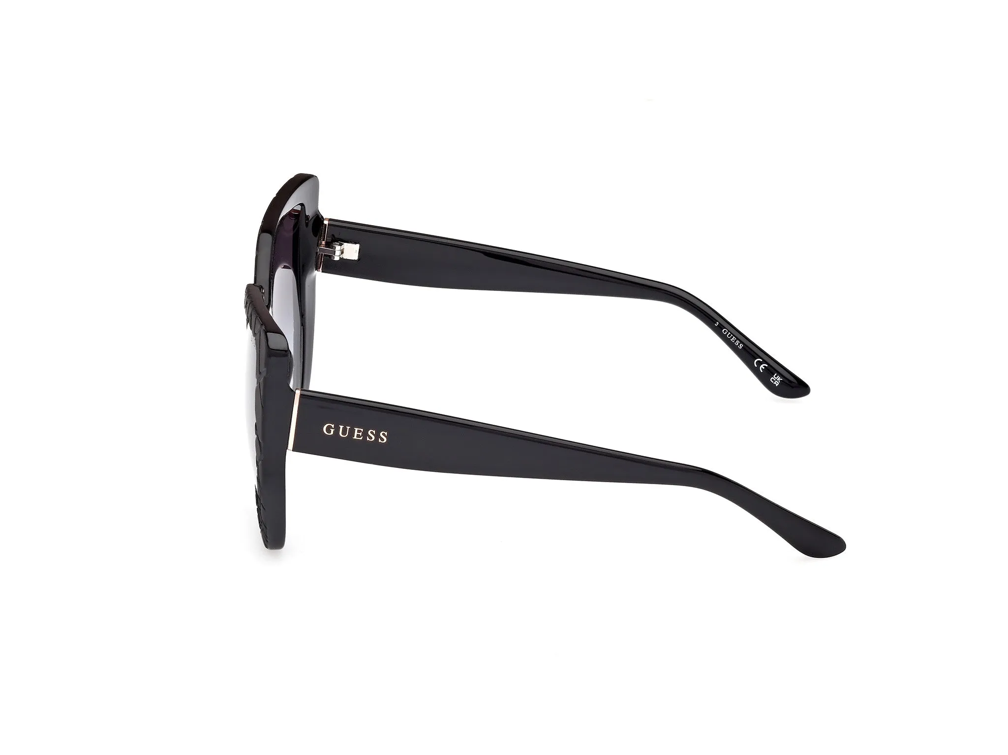 Guess GU00153 02B Occhiali da sole Iniettato Nero Fumo Geometrica Normale - immagine 3