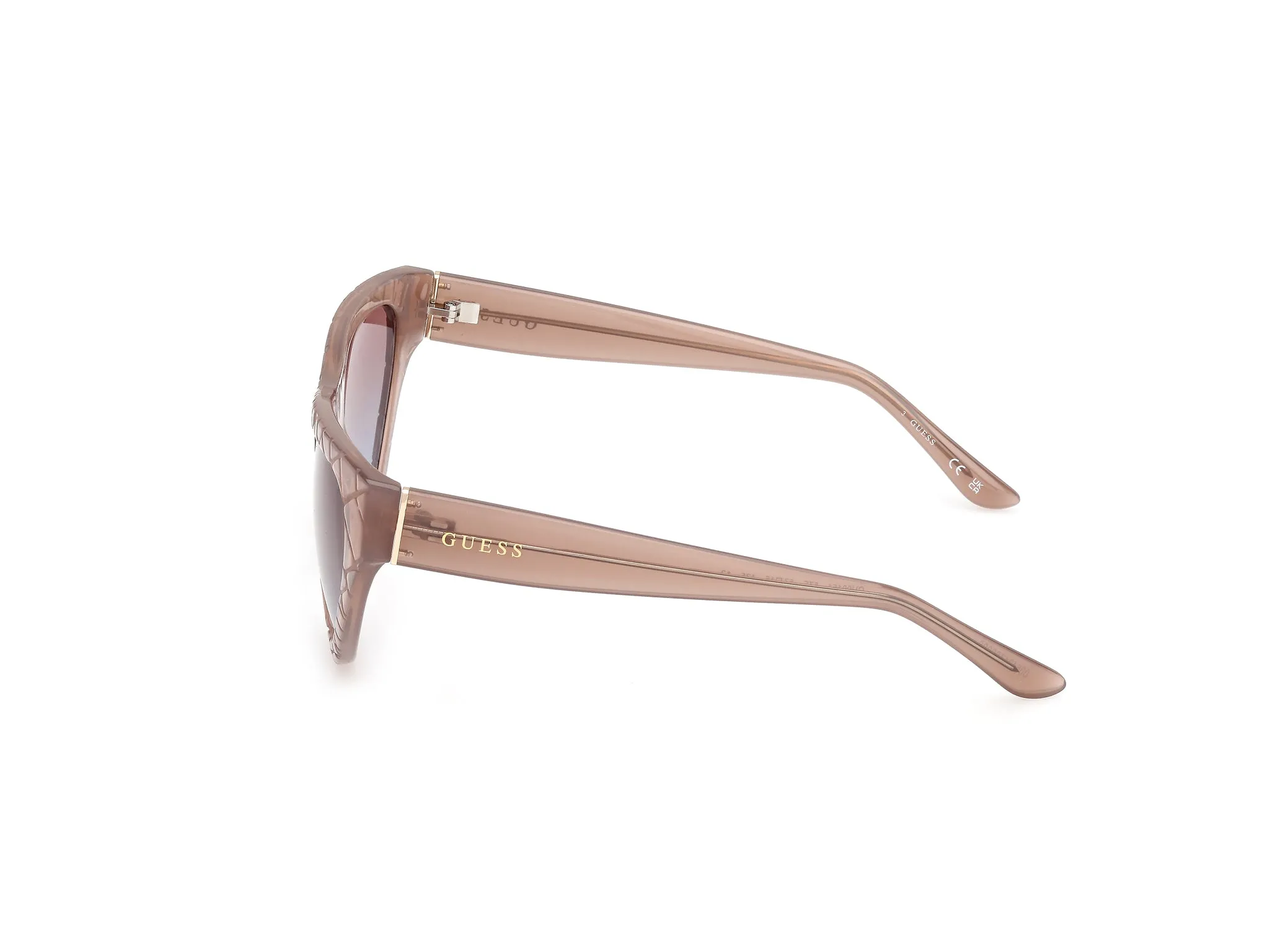 Guess GU00151 57F Occhiali da sole Iniettato Beige Marrone Cat Eye Normale - immagine 3