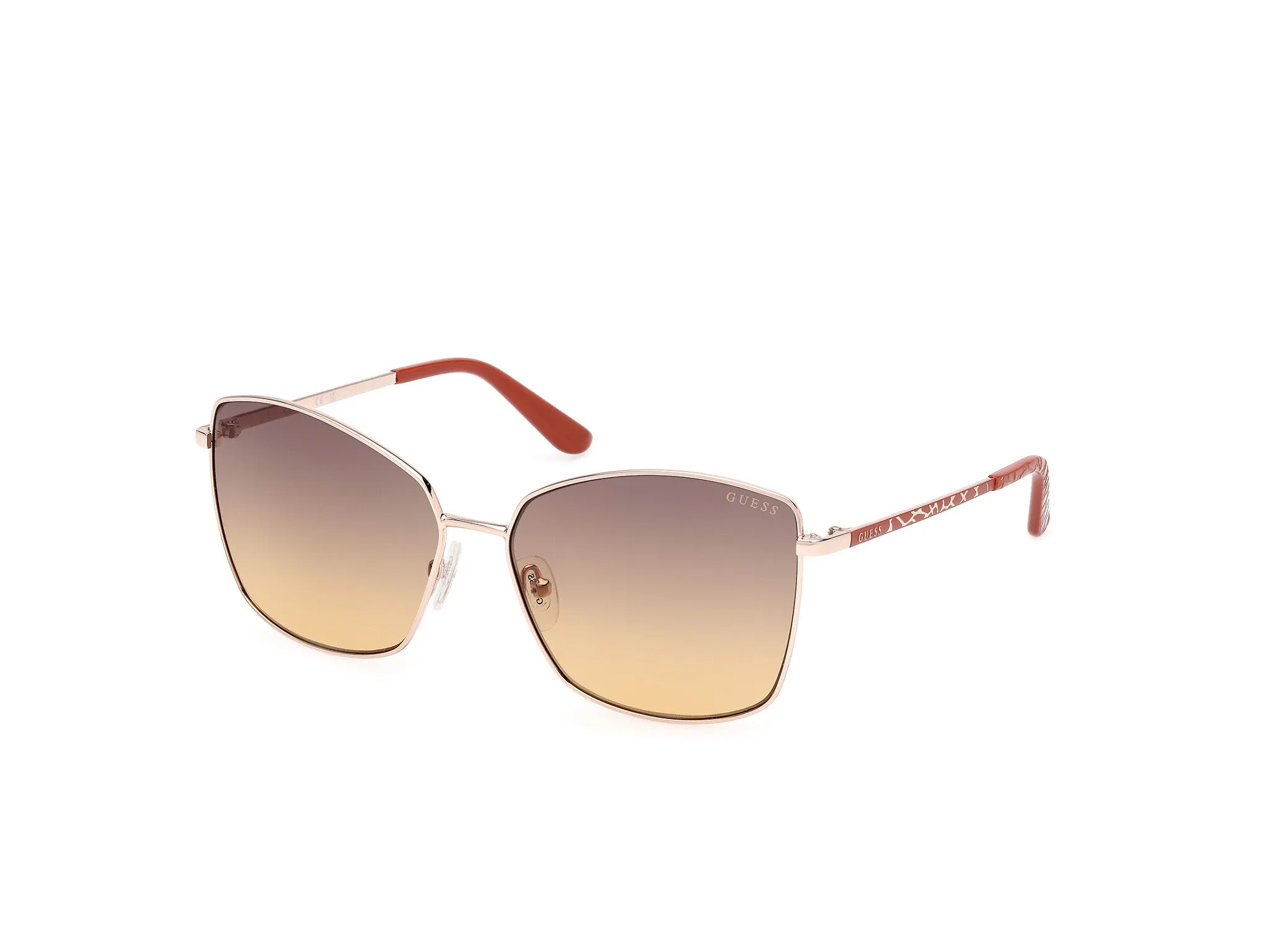 Guess GU00149 32F Occhiali da sole Metallo Oro Marrone Squadrata Normale - immagine 1