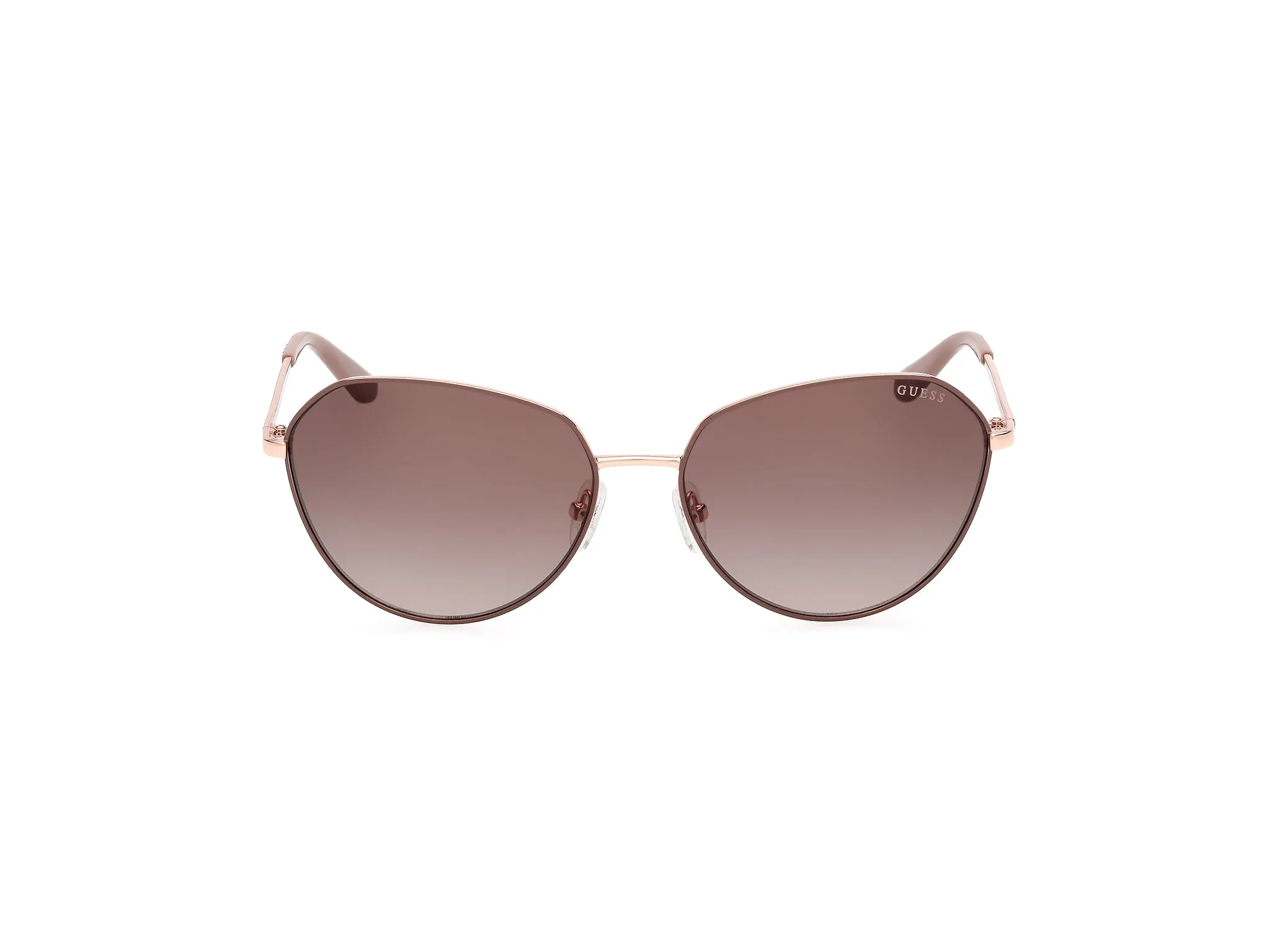 Guess GU00148 58F Occhiali da sole Metallo Beige Marrone Rotonda Normale - immagine 2