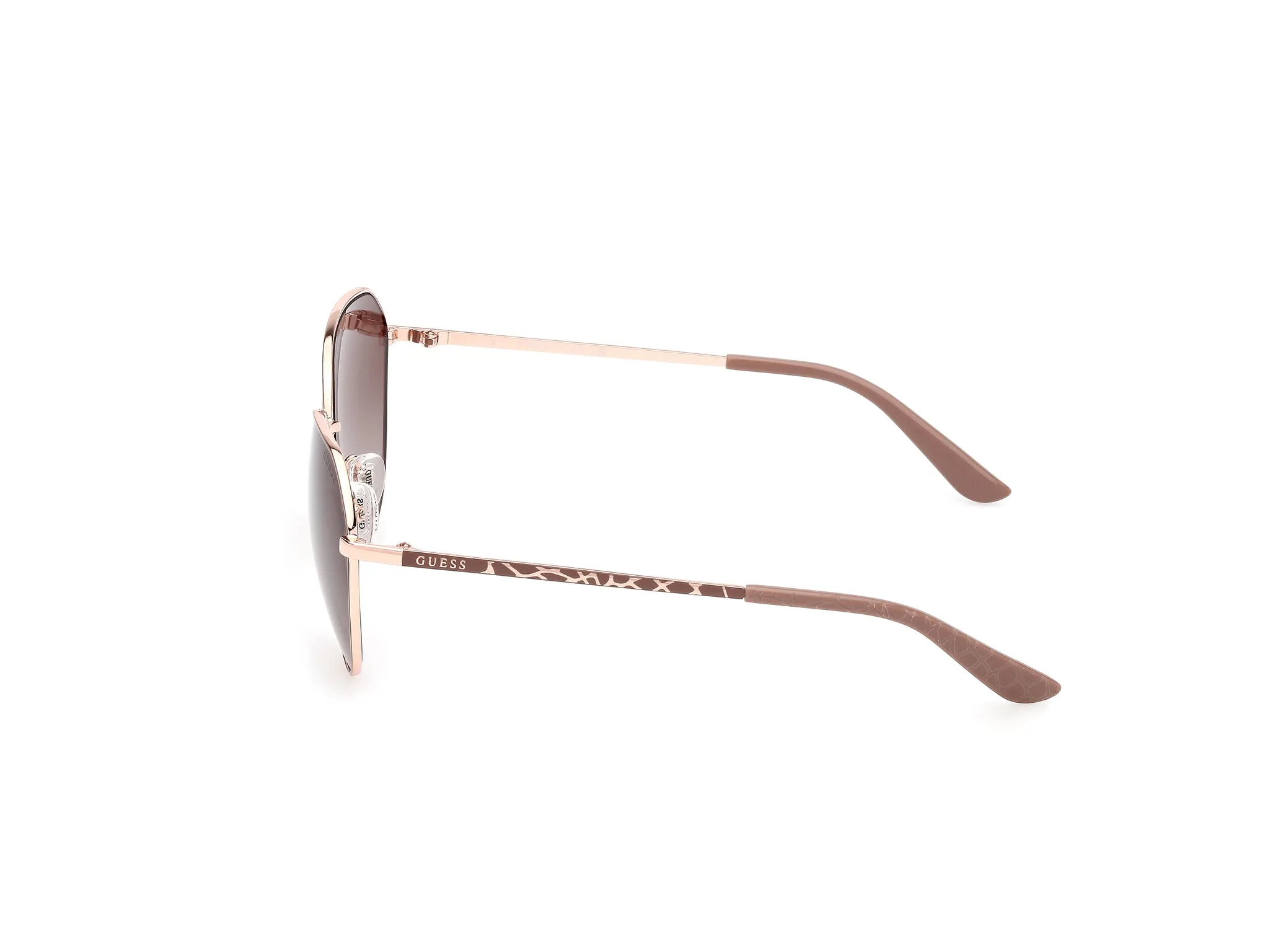 Guess GU00148 58F Occhiali da sole Metallo Beige Marrone Rotonda Normale - immagine 3