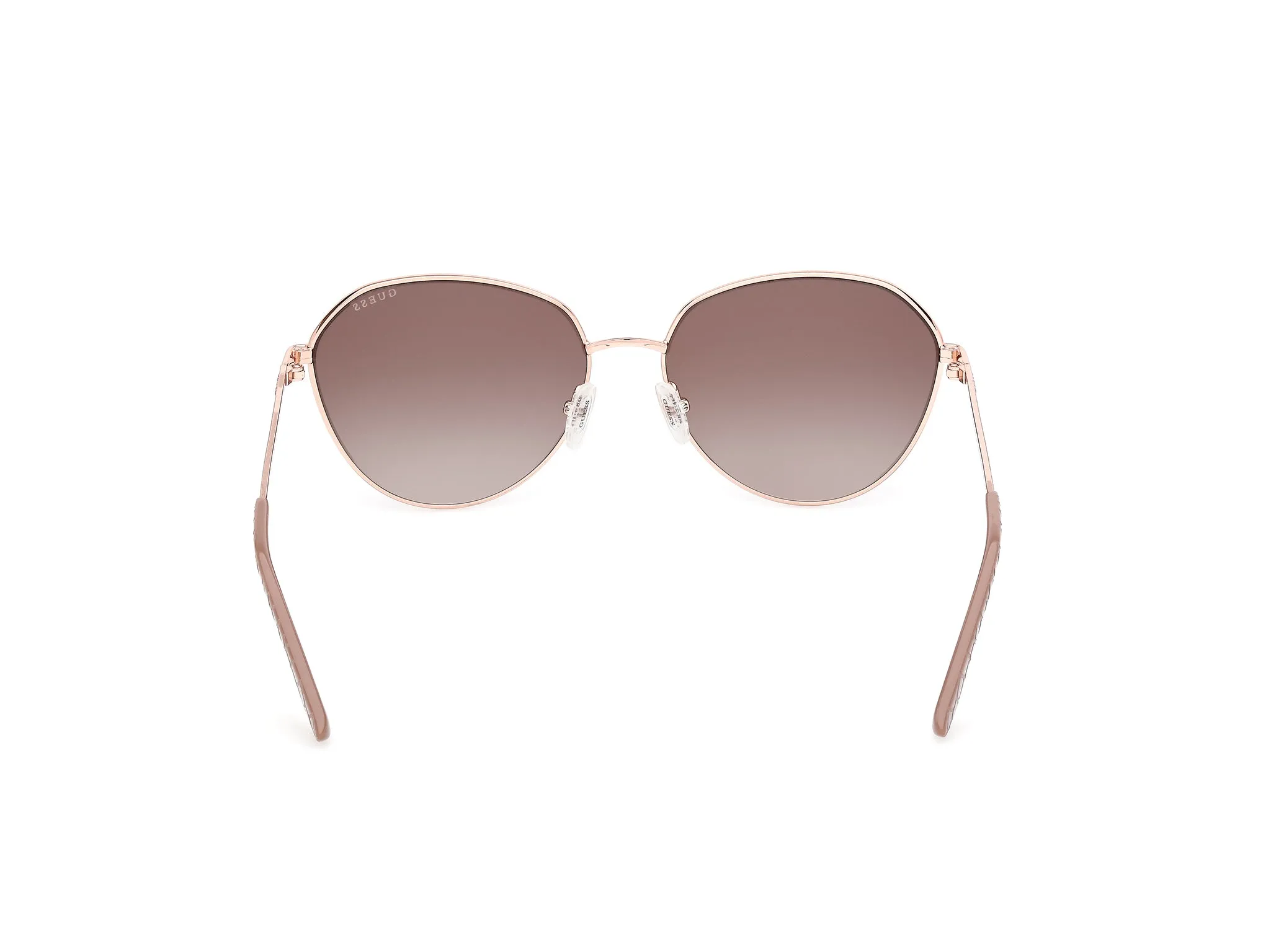 Guess GU00148 58F Occhiali da sole Metallo Beige Marrone Rotonda Normale - immagine 4