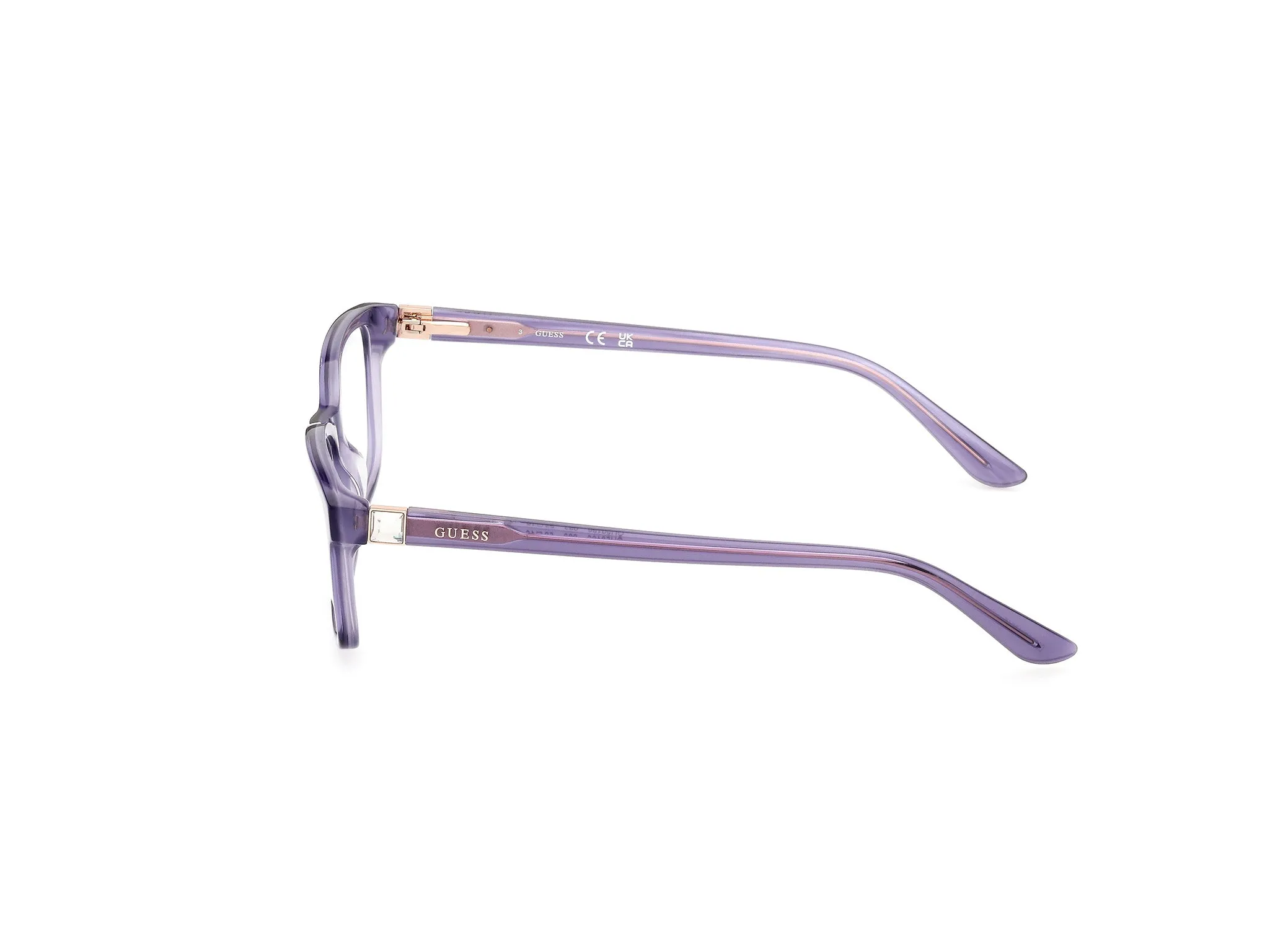 Guess GU50196 83 Montature da vista Acetato Viola Squadrata Normale - immagine 3