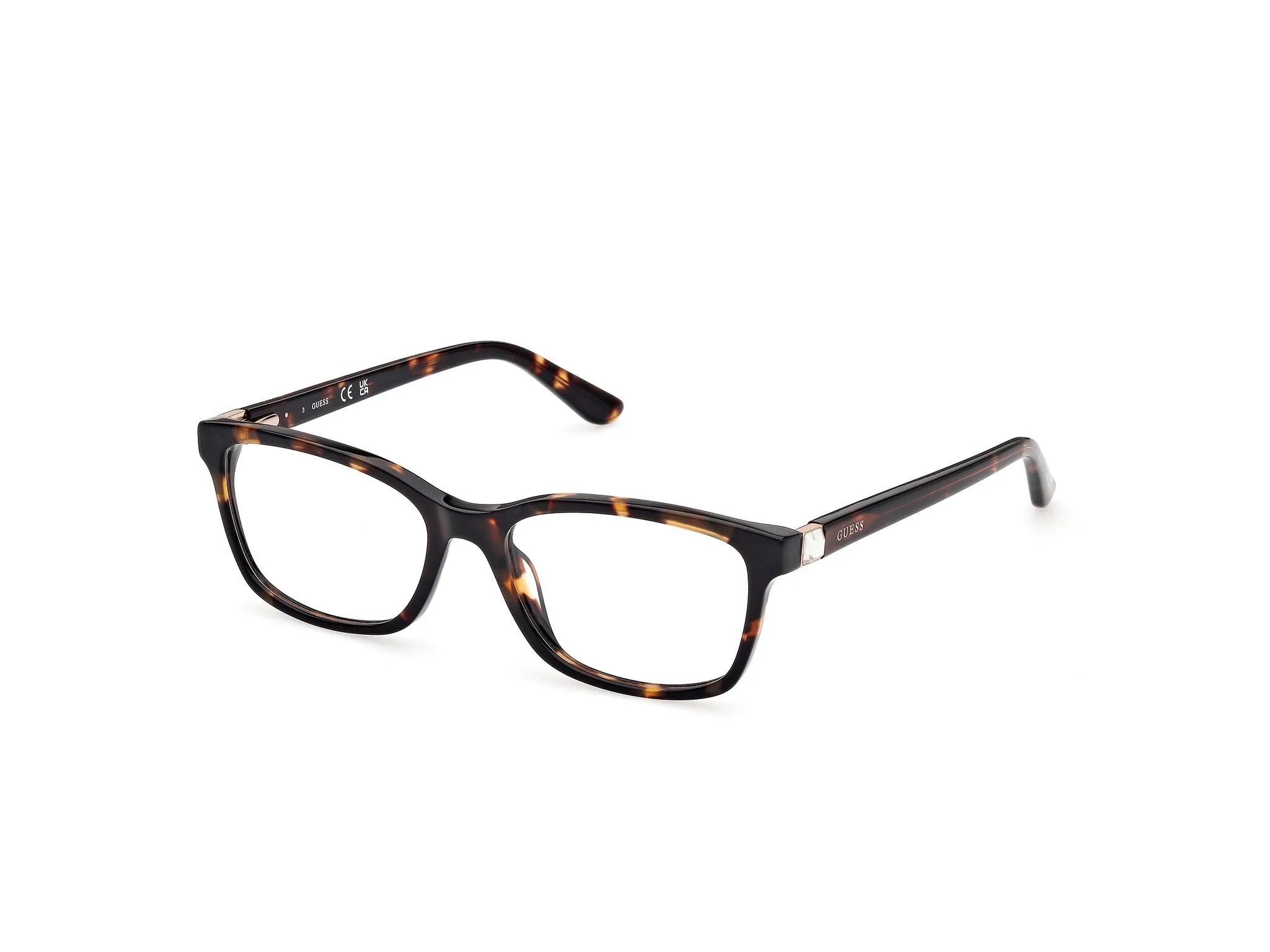 Guess GU50196 52 Montature da vista Acetato Havana Squadrata Normale - immagine 1