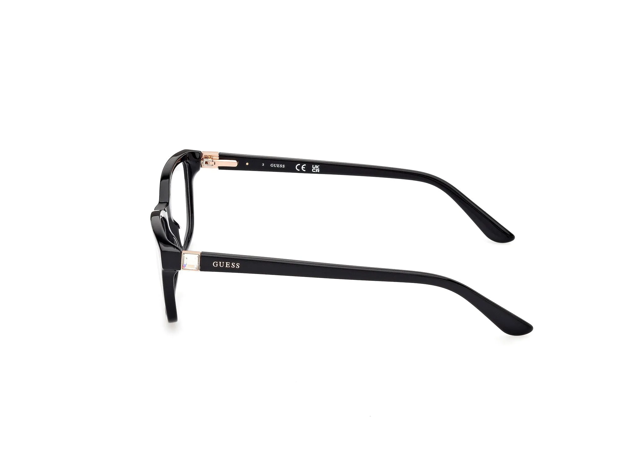 Guess GU50196 1 Montature da vista Acetato Nero Squadrata Normale - immagine 3