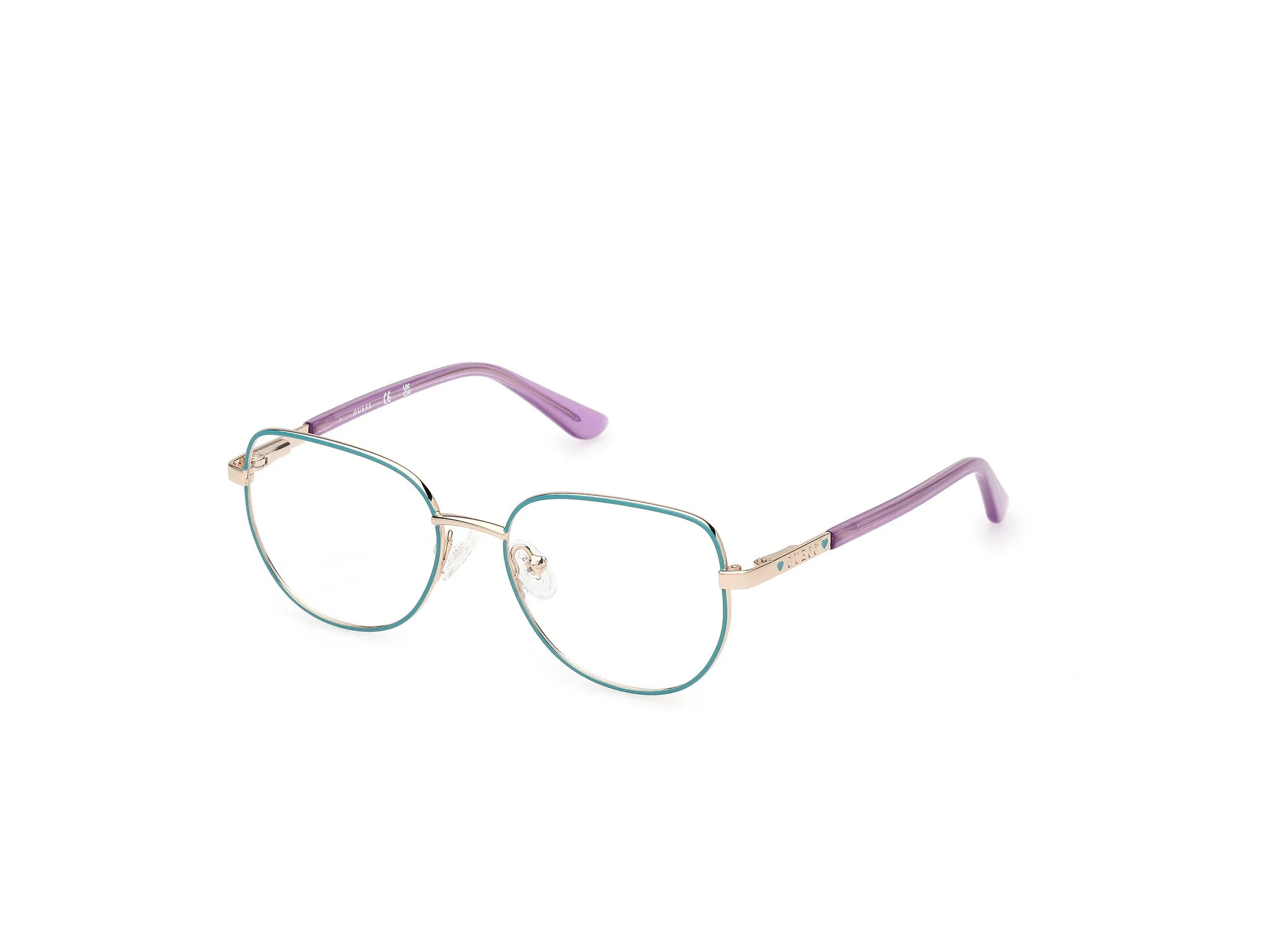 Guess GU50140 89 Montature da vista Metallo Turchese Rotonda Normale - immagine 1
