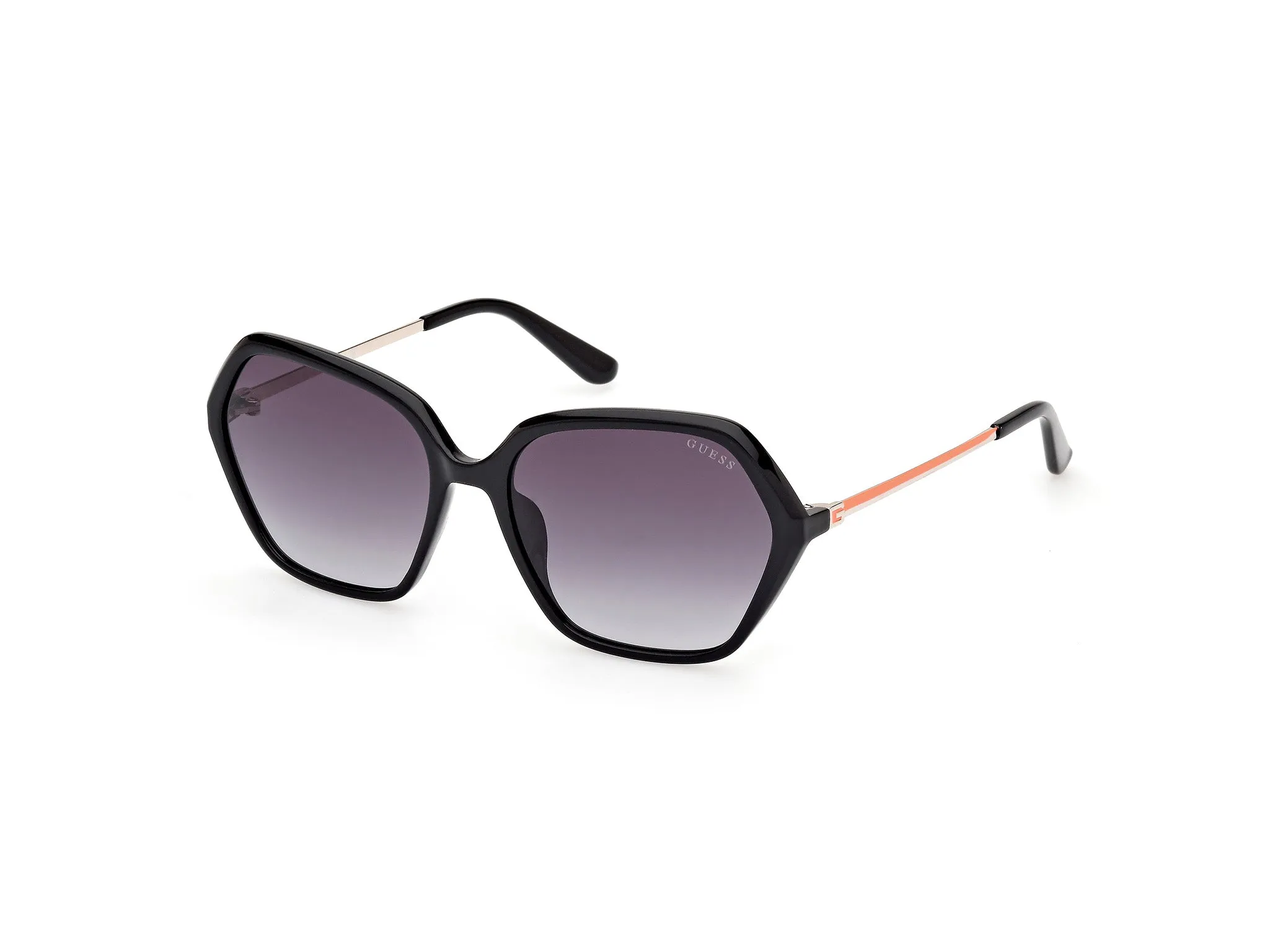 Guess GU00134 01B Occhiali da sole Iniettato Nero Fumo Geometrica Normale - immagine 1