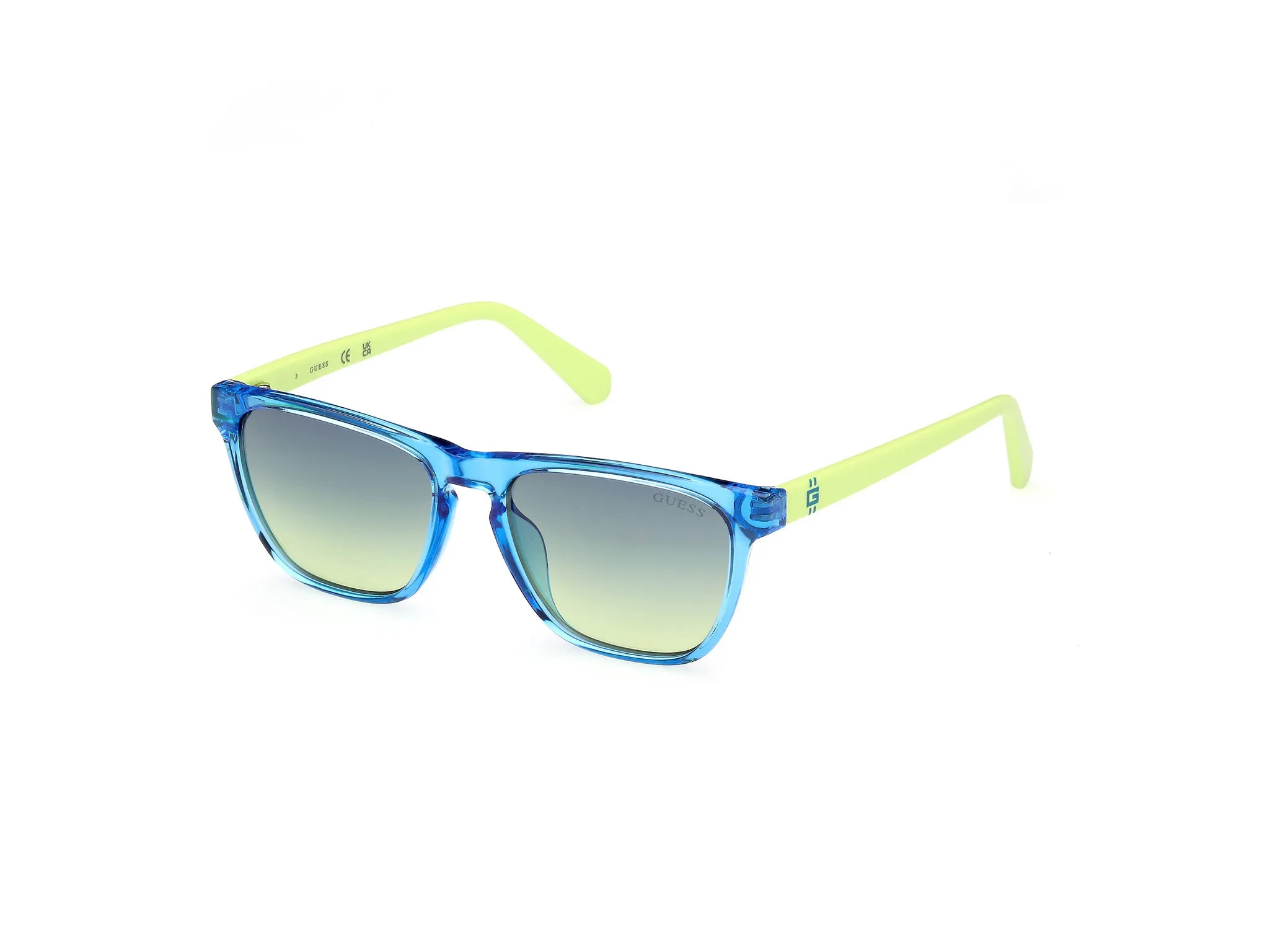 Guess GU00129 90W Occhiali da sole Iniettato Blu Blu Squadrata Normale - immagine 1