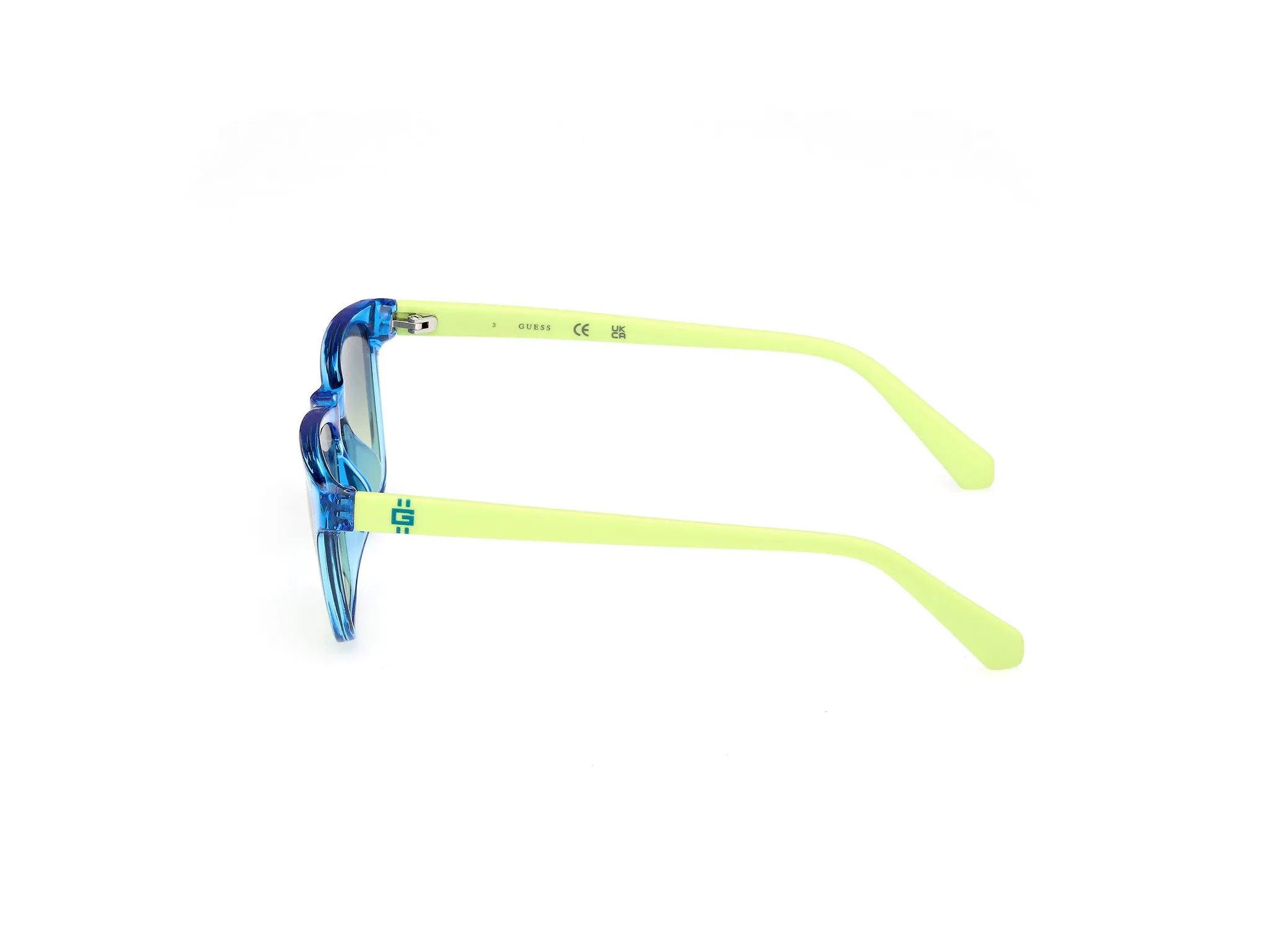 Guess GU00129 90W Occhiali da sole Iniettato Blu Blu Squadrata Normale - immagine 3