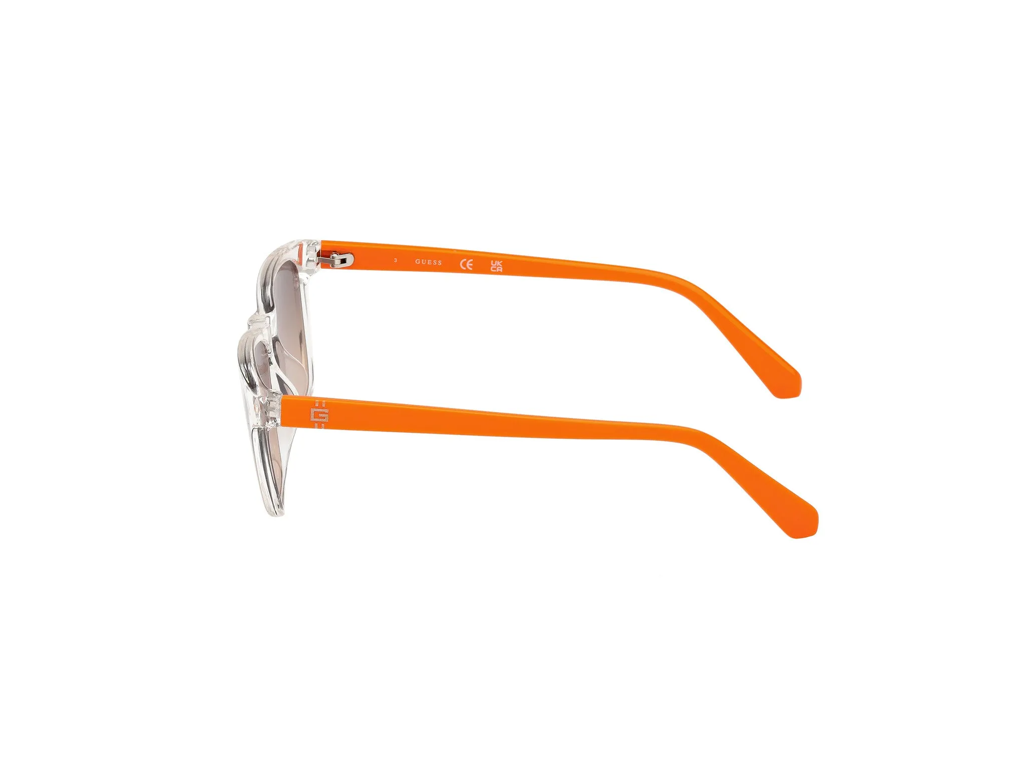 Guess GU00129 26F Occhiali da sole Iniettato Trasparente Marrone Squadrata Normale - immagine 3