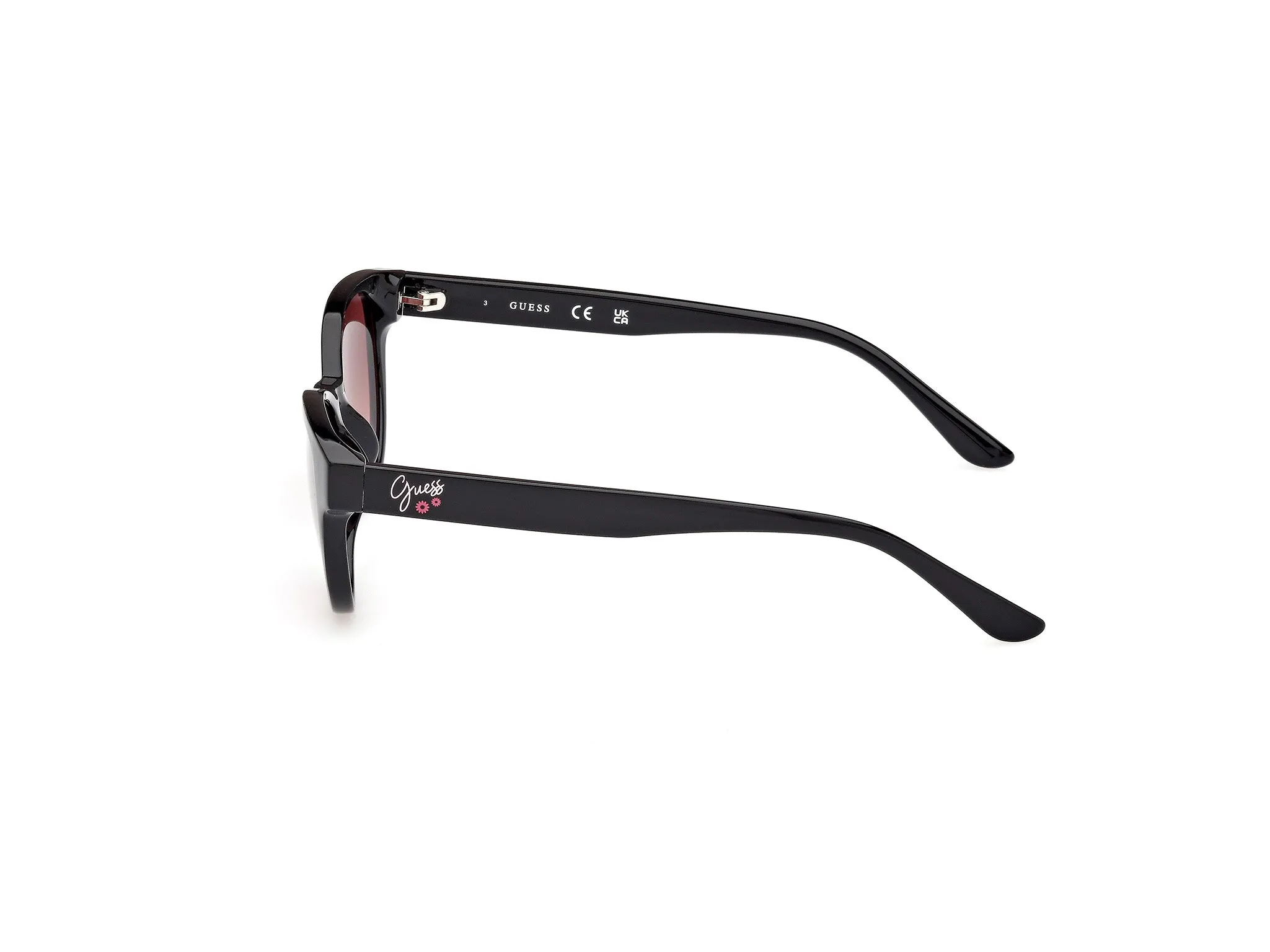Guess GU00128 01F Occhiali da sole Iniettato Nero Marrone Cat Eye Normale - immagine 3