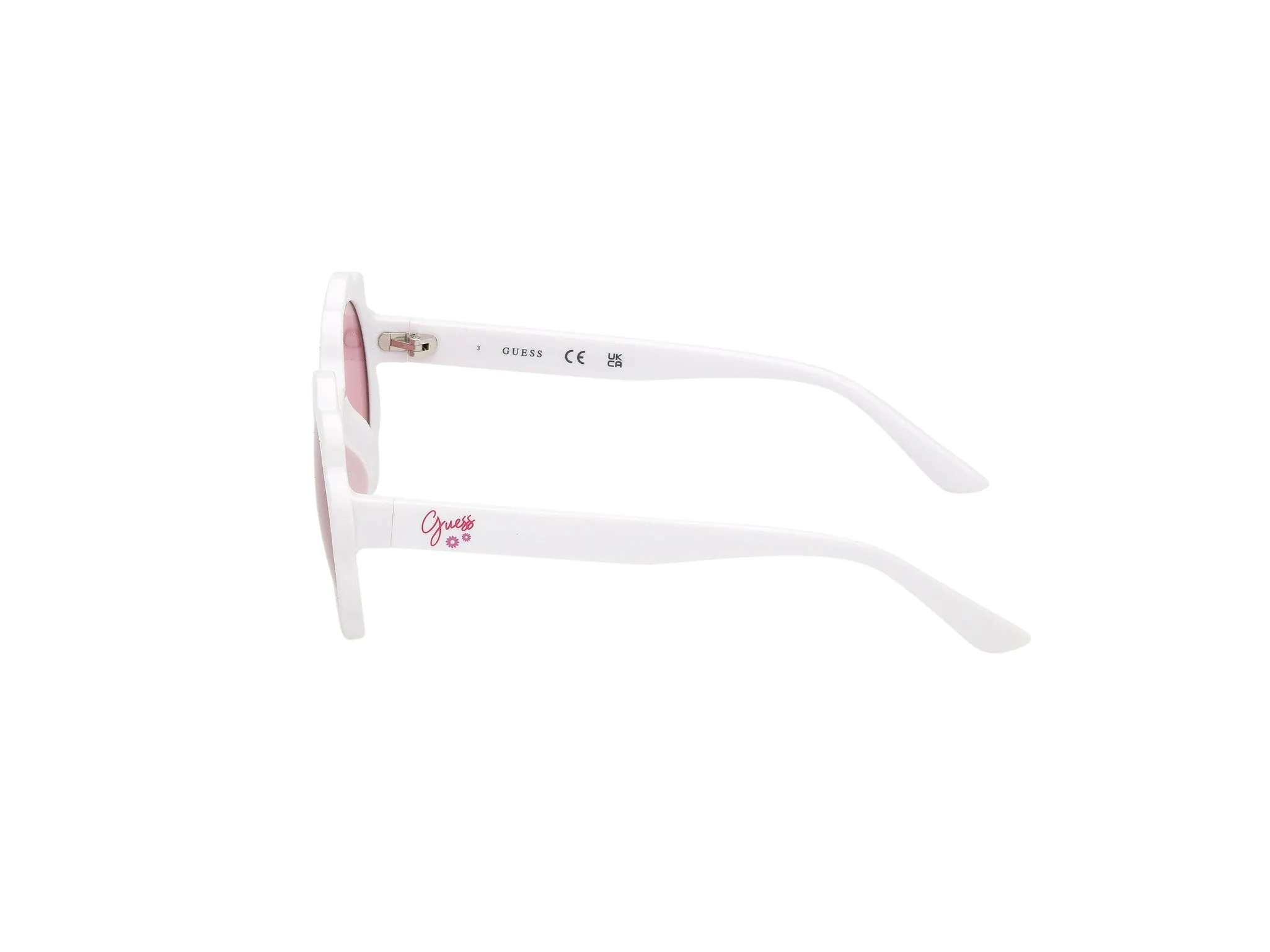 Guess GU00127 21S Occhiali da sole bambino Iniettato Bianco Bordeaux Rotonda Normale - immagine 3