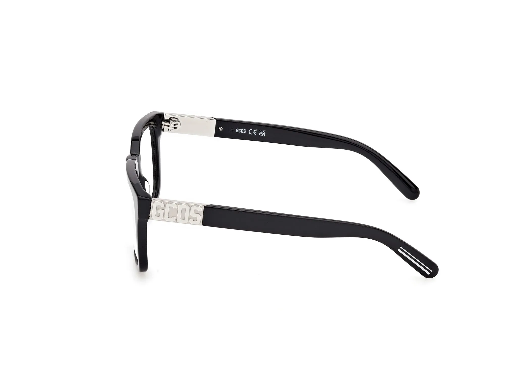 GCDS GD5037 001 Montature da vista Acetato Nero Squadrata Normale - immagine 3