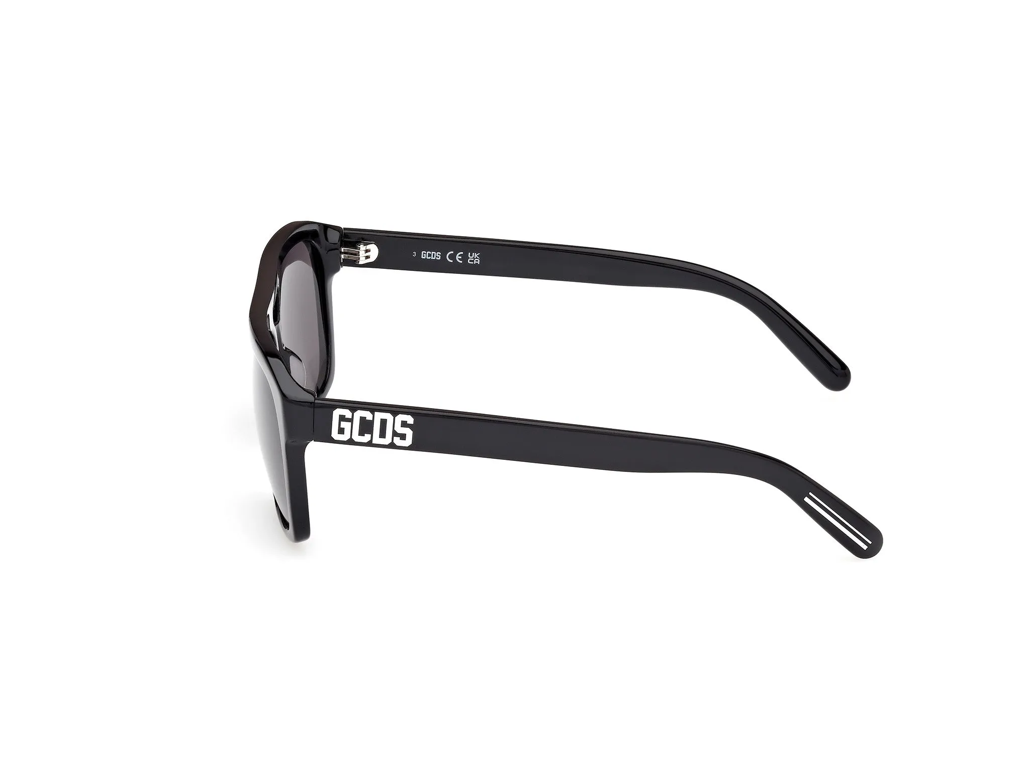 GCDS GD0058 01A Occhiali da sole Acetato Nero Fumo Squadrata Normale - immagine 3