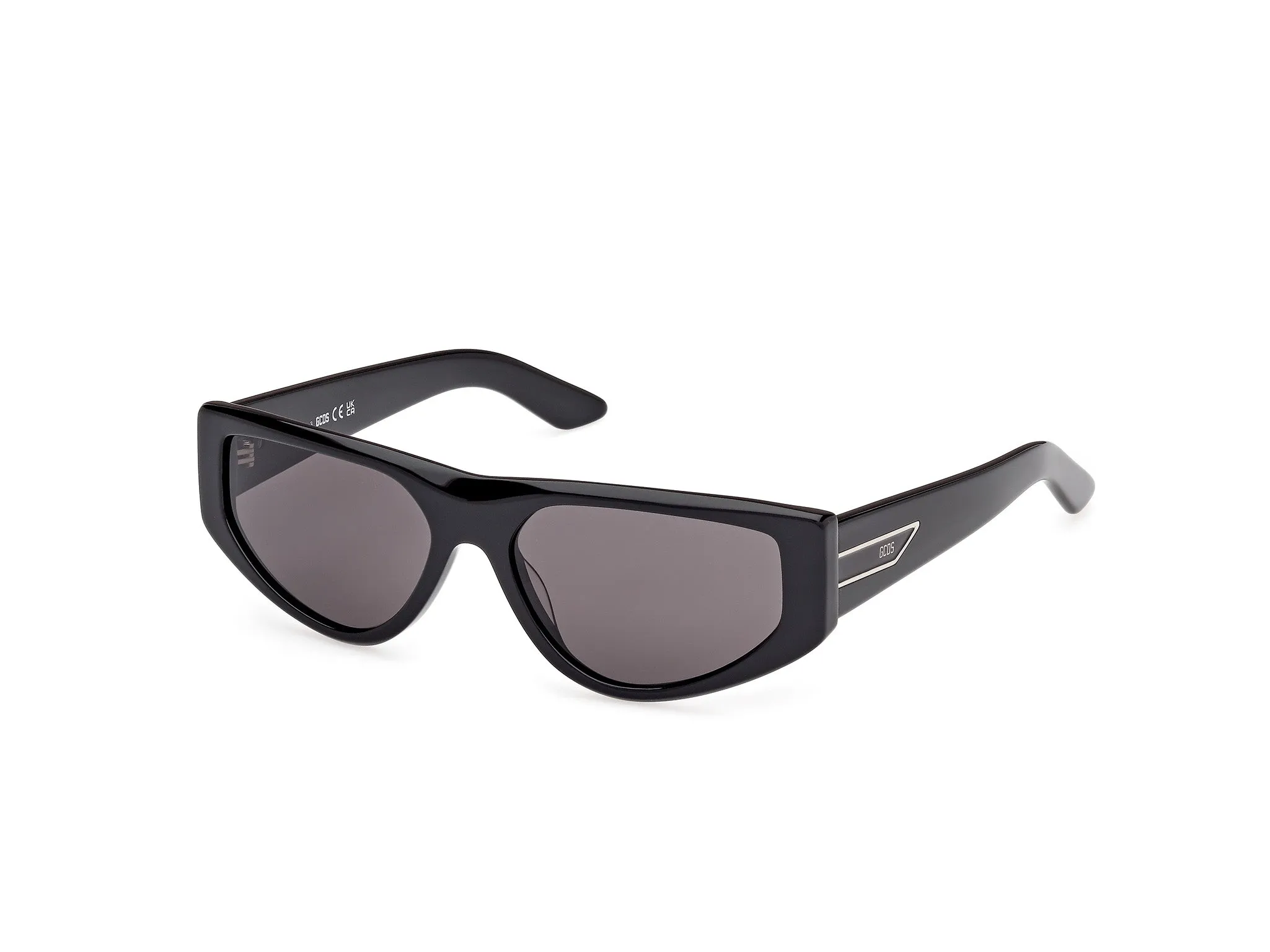 GCDS GD0055 01A Occhiali da sole Acetato Nero Fumo Geometrica Normale - immagine 1
