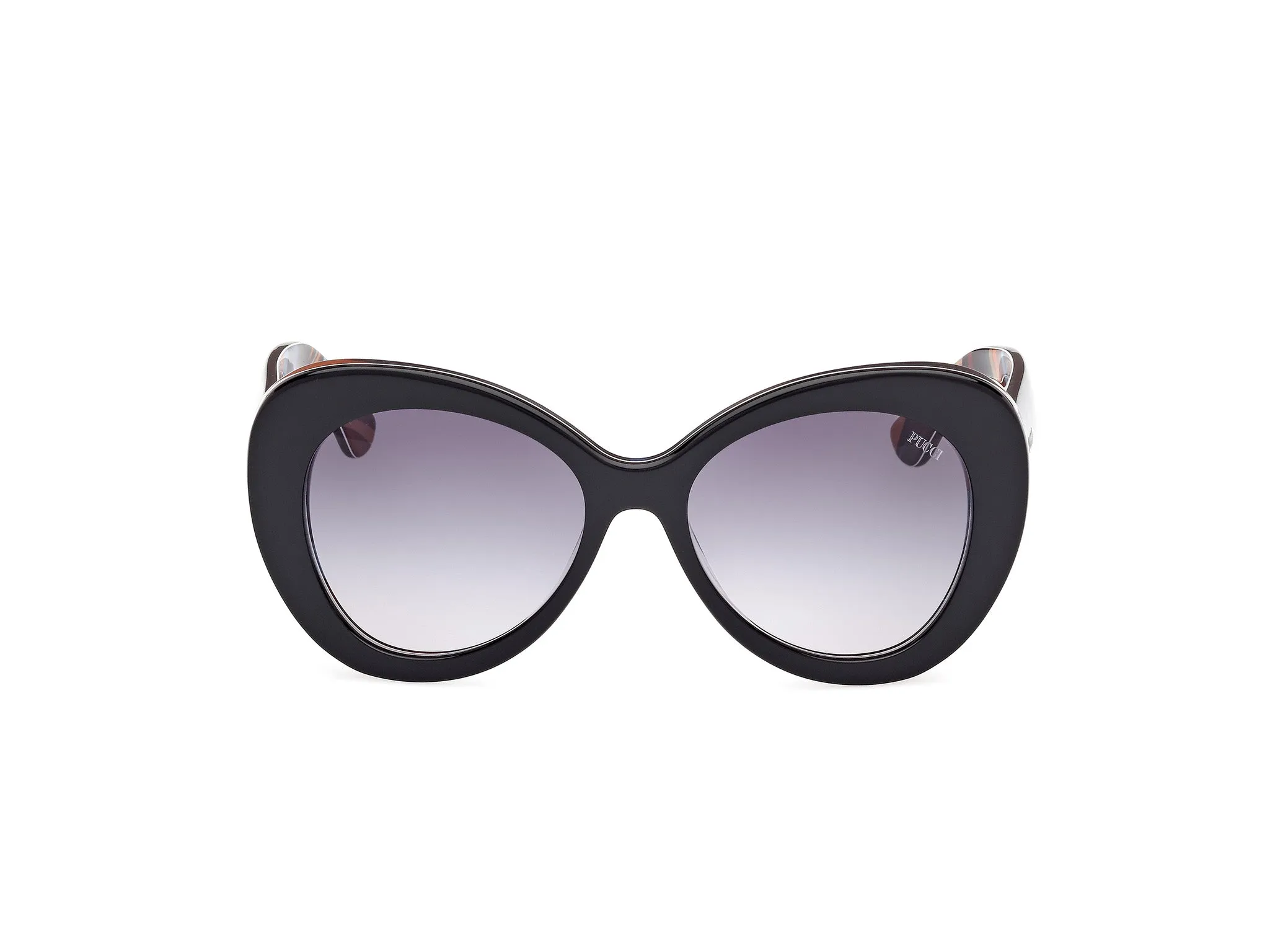 Emilio Pucci EP0232 05W Occhiali da sole Acetato Nero Blu Rotonda Normale - immagine 2