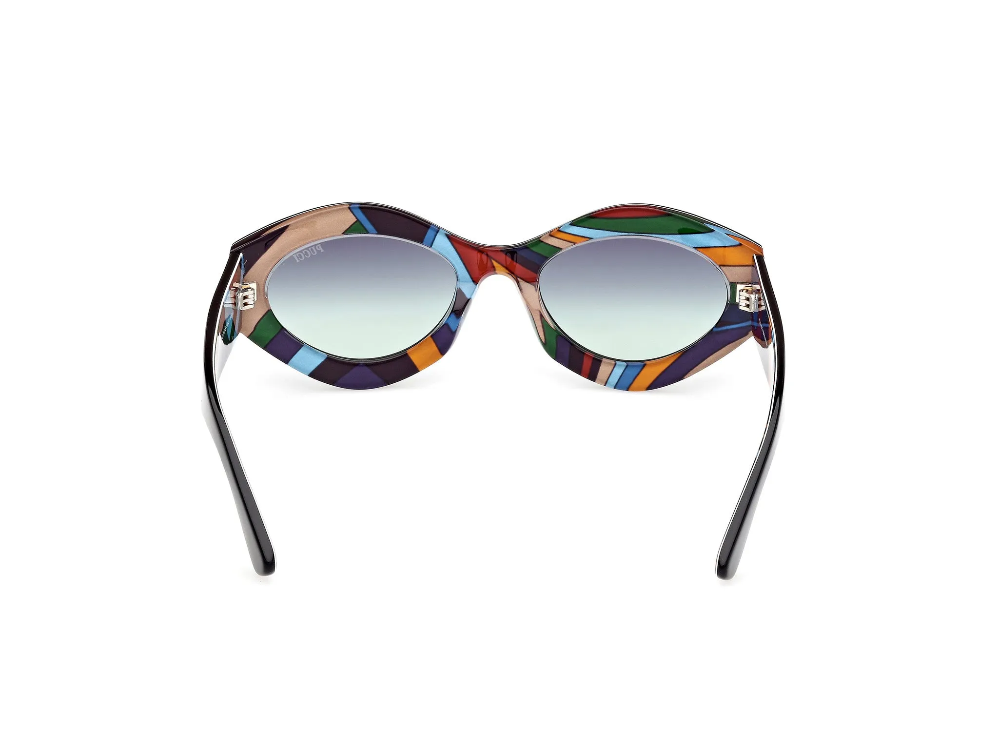 Emilio Pucci EP0227 01B Occhiali da sole Acetato Nero Fumo Geometrica Normale - immagine 4