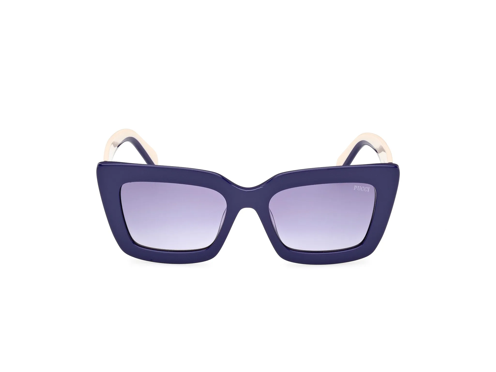 Emilio Pucci EP0202 90W Occhiali da sole Acetato Blu Blu Squadrata Normale - immagine 2