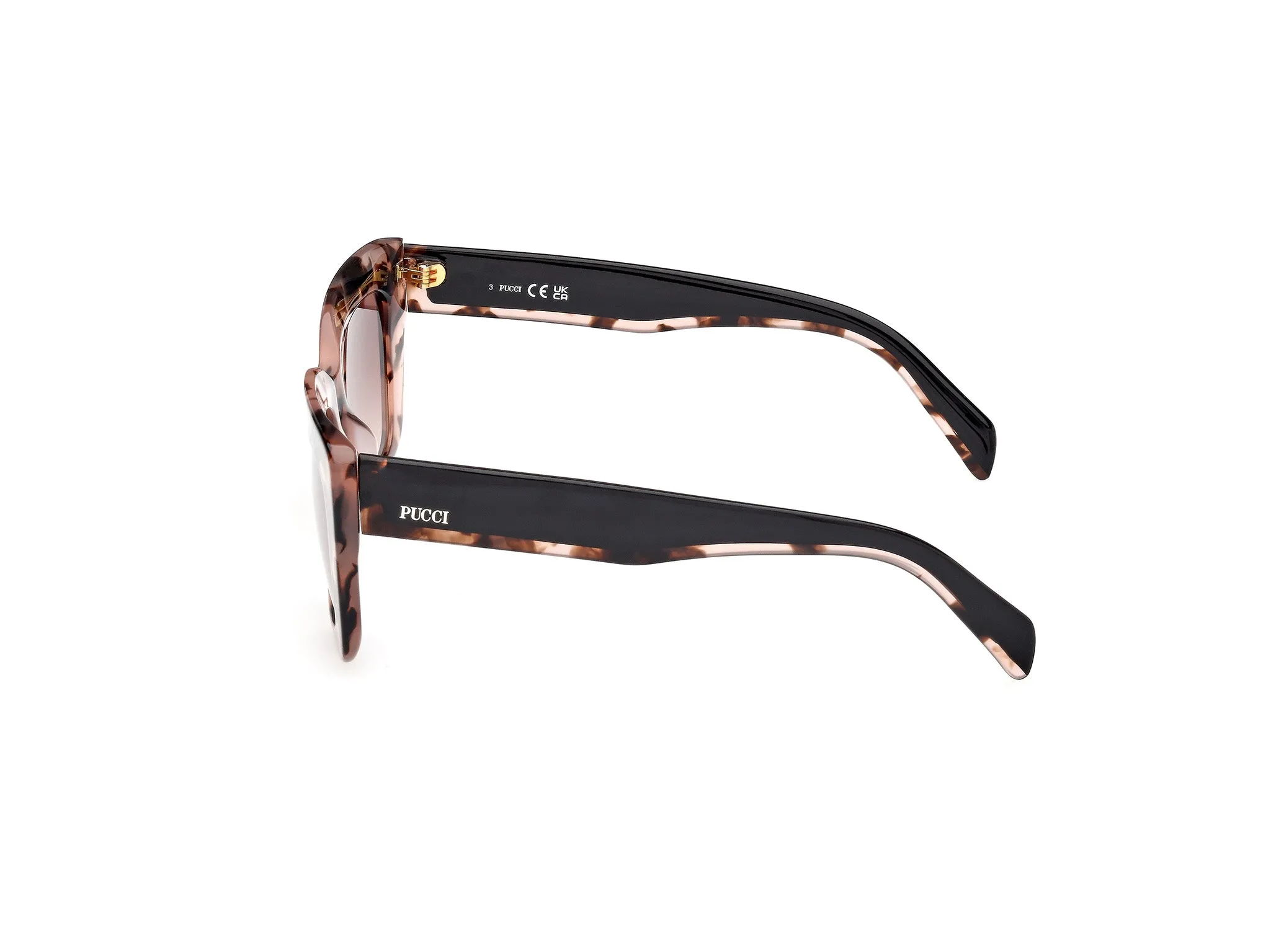 Emilio Pucci EP0202 55F Occhiali da sole Acetato Havana Marrone Squadrata Normale - immagine 3