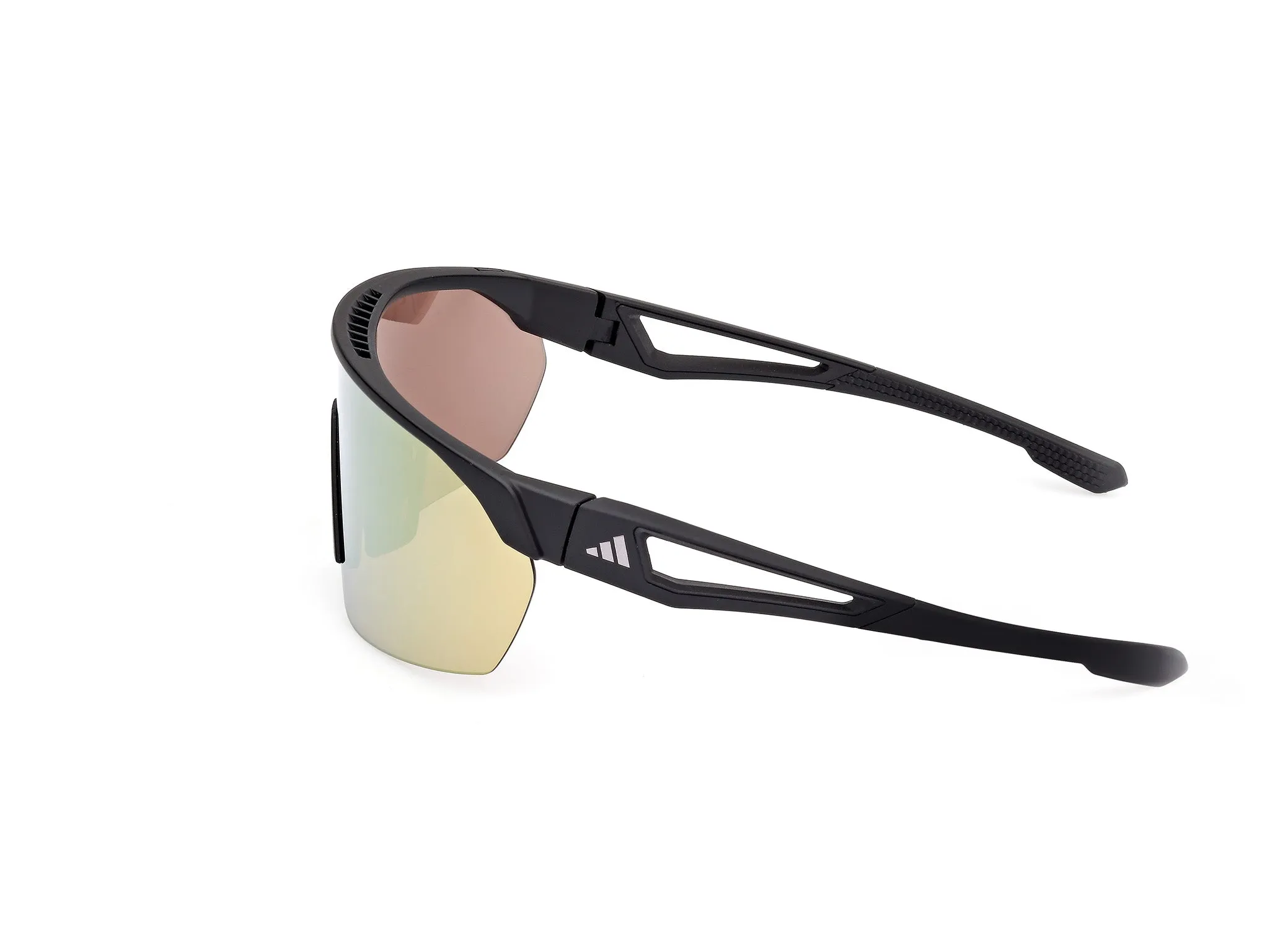Adidas Sport SP0103 ANEMOS 02G Occhiali da sole Iniettato Nero Marrone Maschera Normale - immagine 3