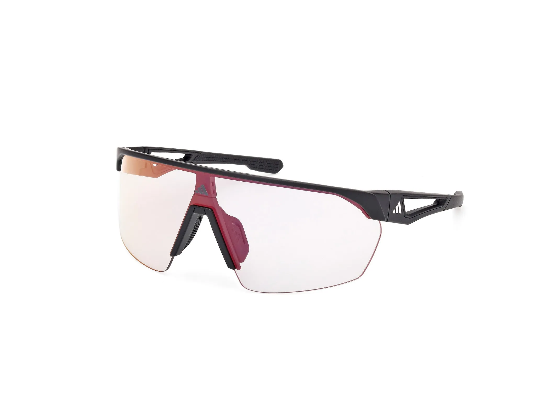 Adidas Sport SP0103 ANEMOS 02L Occhiali da sole Iniettato Nero Trasparente Maschera Fotocromatiche - immagine 1