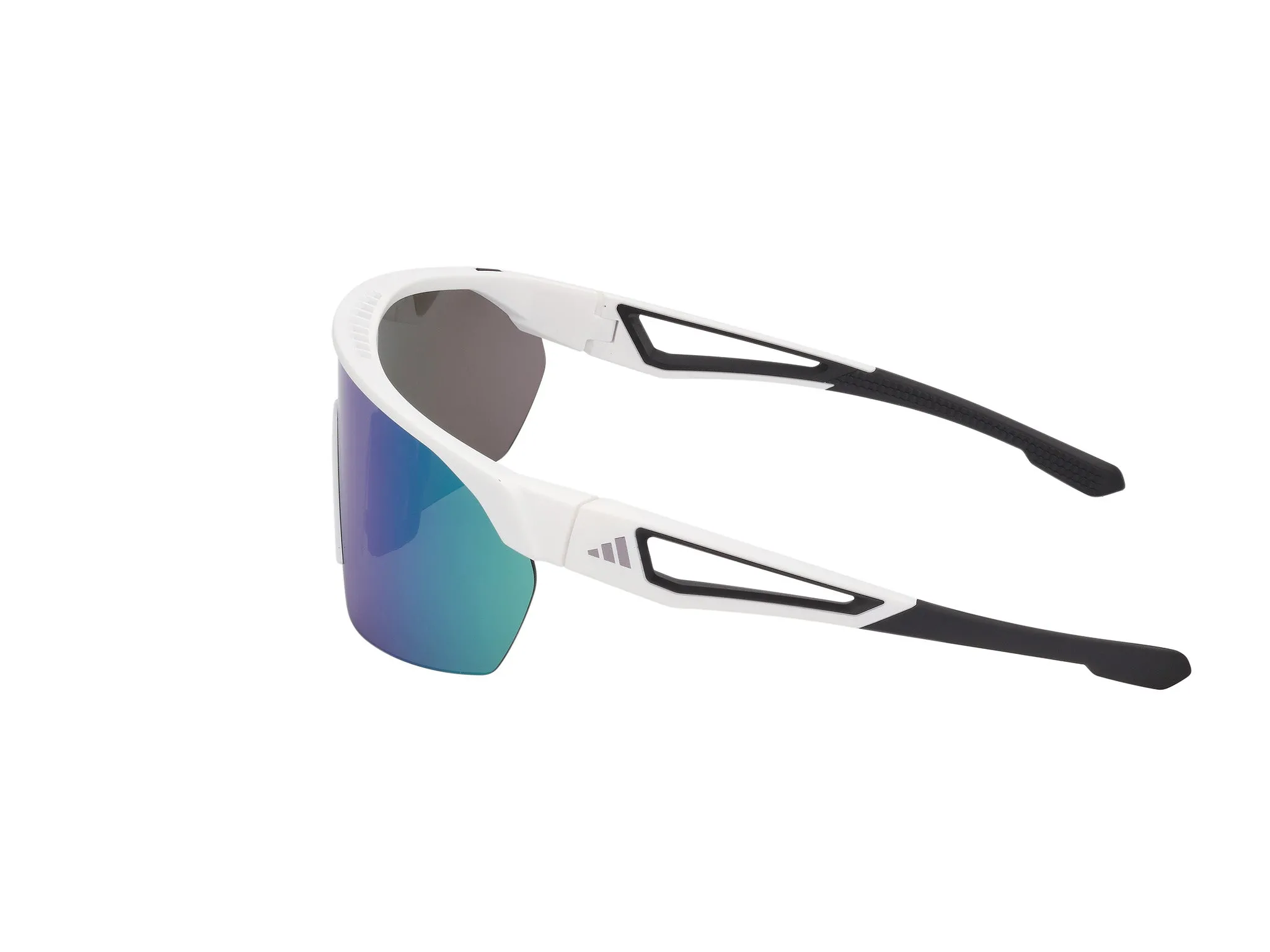 Adidas Sport SP0103 ANEMOS 21Q Occhiali da sole Iniettato Bianco Verde Maschera Normale - immagine 3