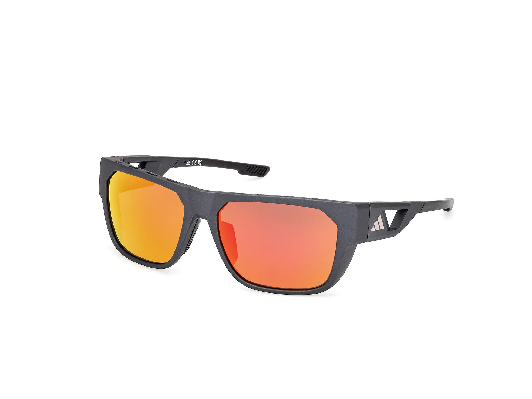 Adidas Sport SP0102 02L Occhiali da sole Iniettato Nero Marrone Squadrata Normale - immagine 1