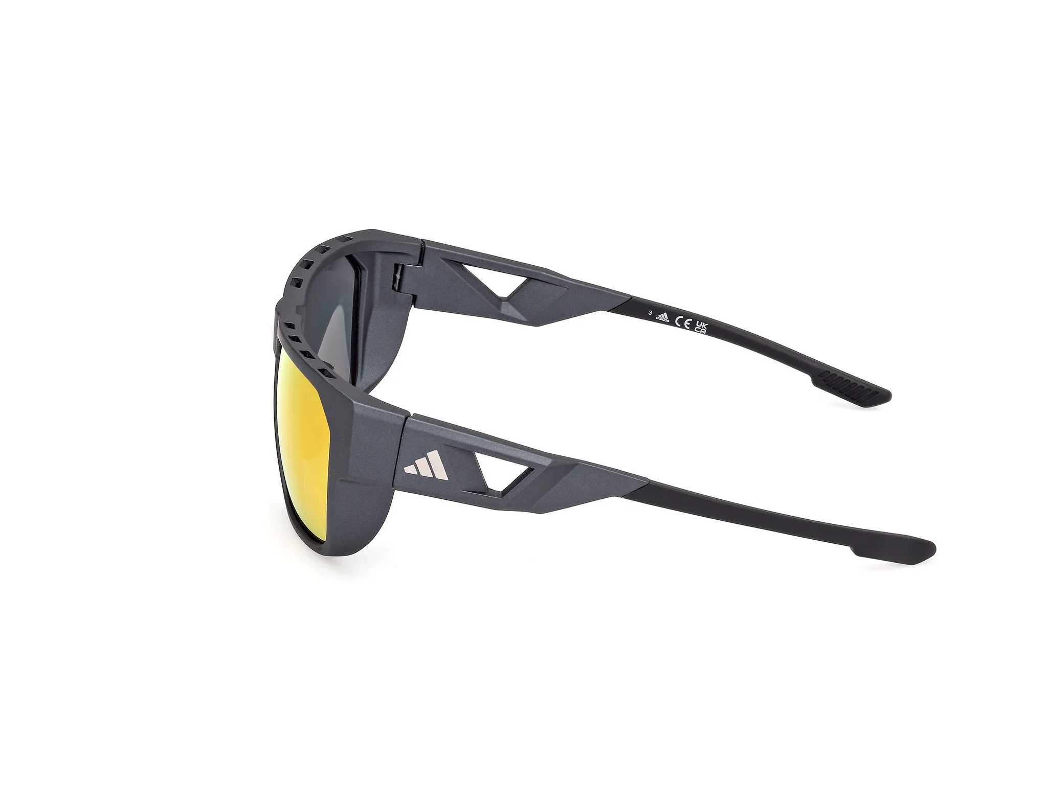 Adidas Sport SP0102 02L Occhiali da sole Iniettato Nero Marrone Squadrata Normale - immagine 3